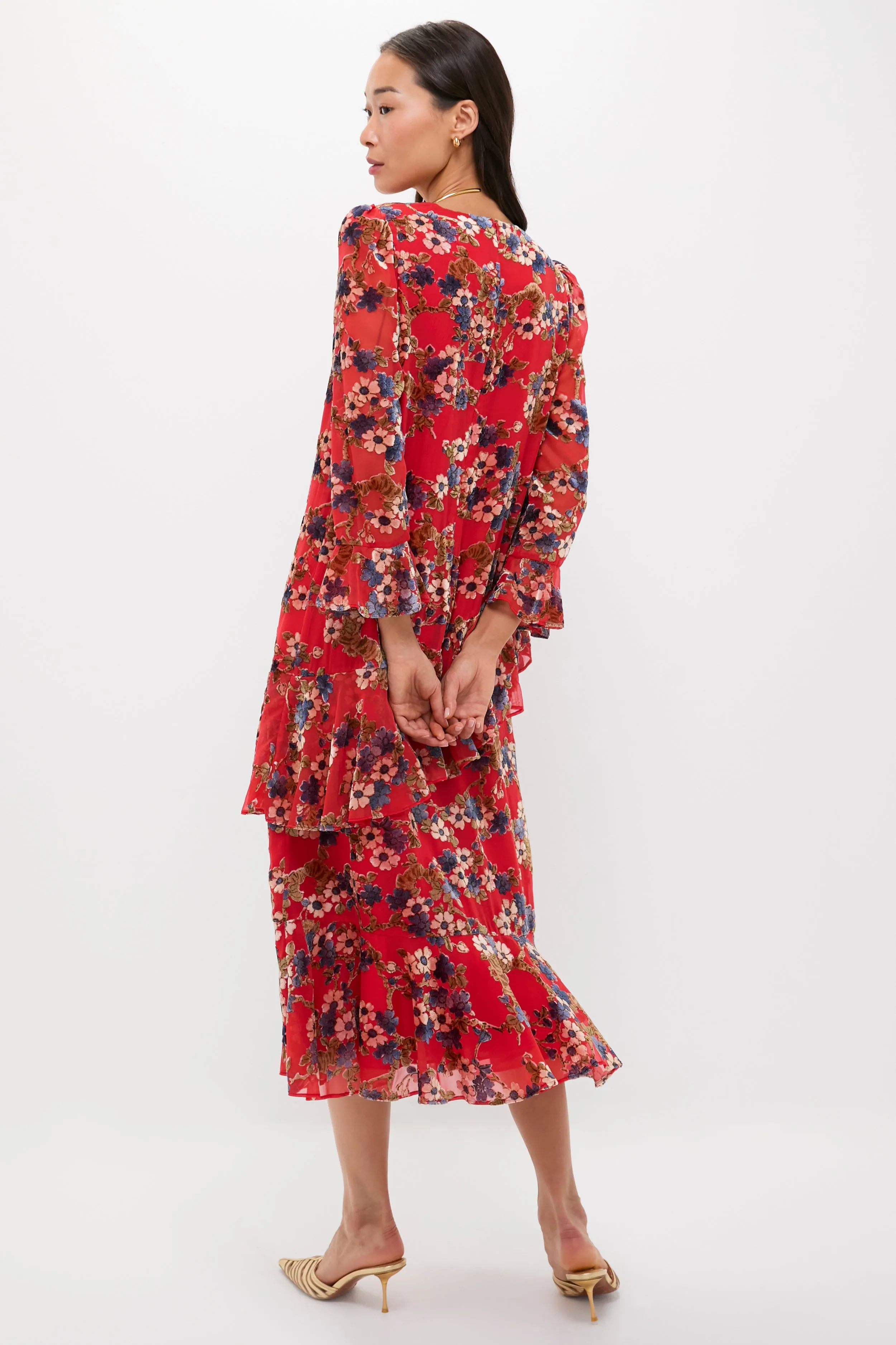 Sakura Blossom Burnout Velvet Sasha Dress sold by Tuckernuck product image thumbnail 4