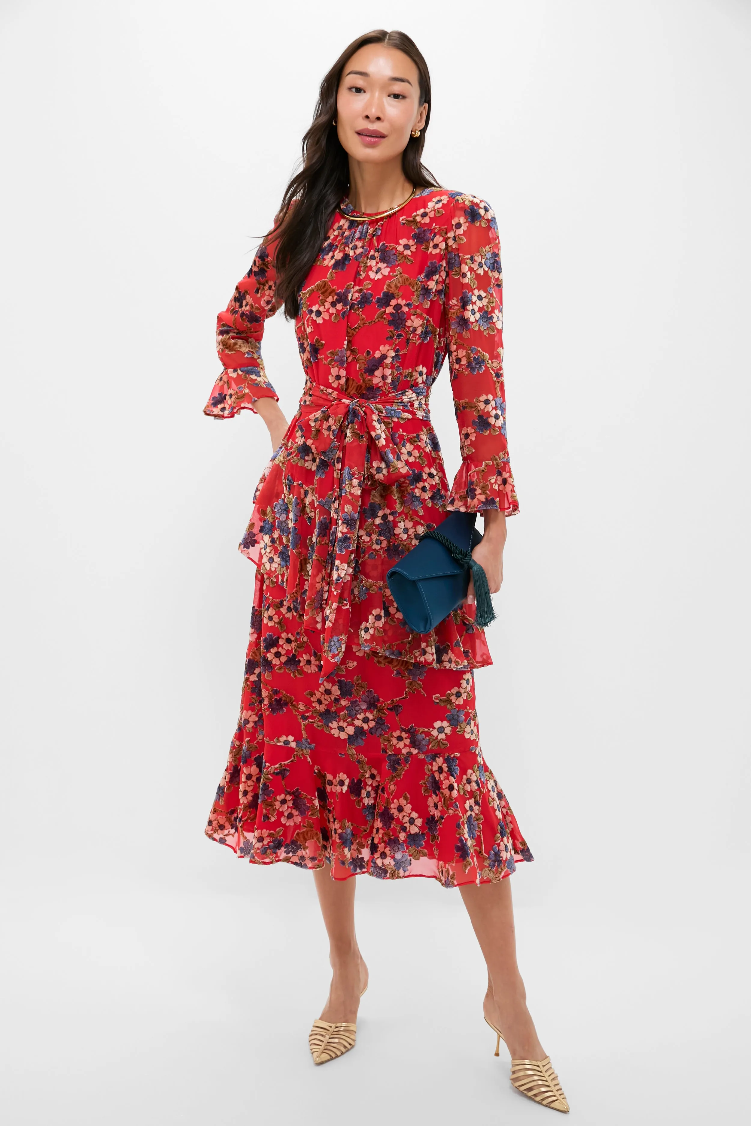 Sakura Blossom Burnout Velvet Sasha Dress sold by Tuckernuck product image thumbnail 2