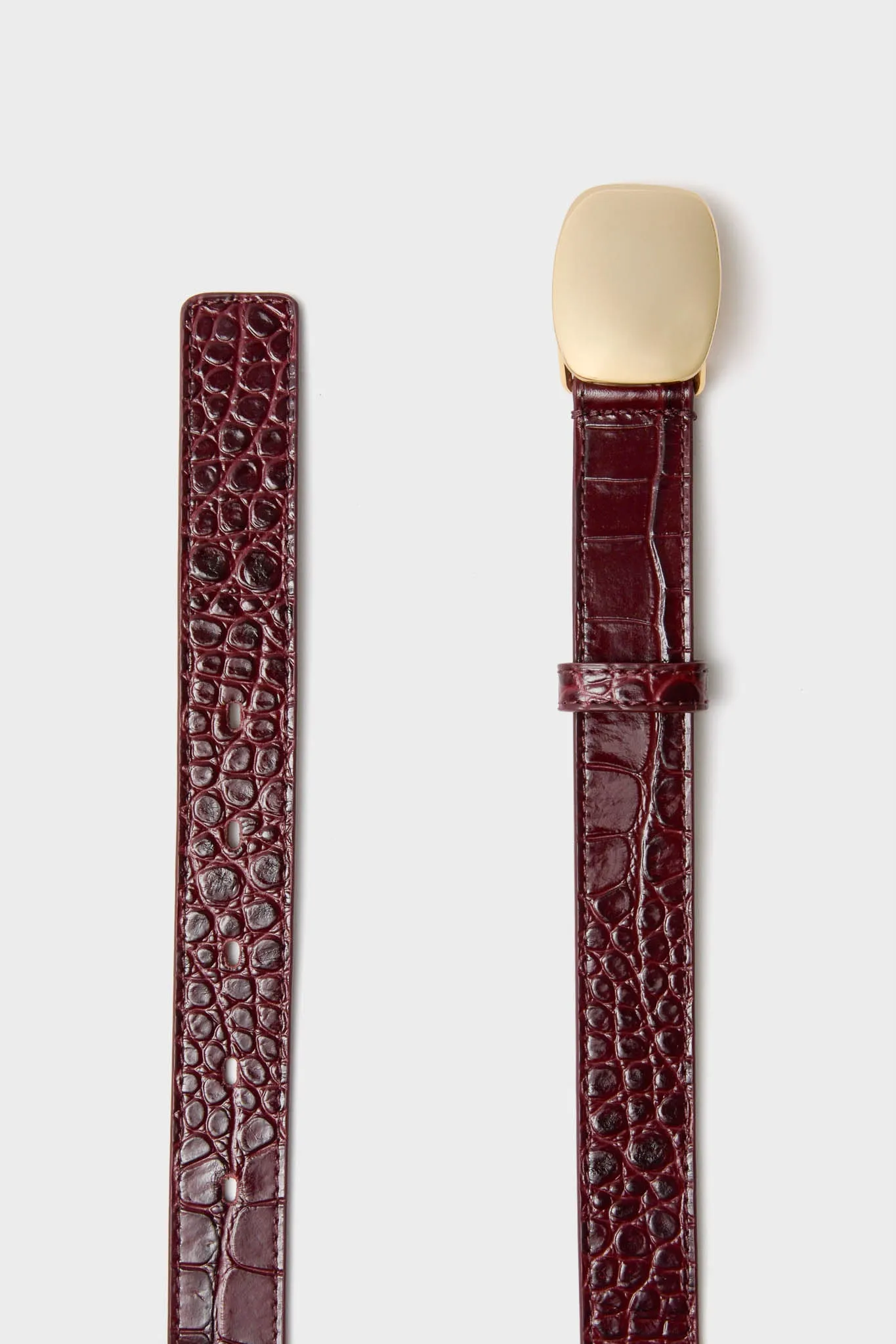 Merlot Jacob Croco Belt sold by Tuckernuck product image thumbnail 4