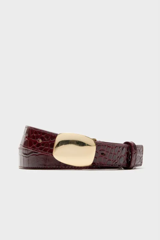 Merlot Jacob Croco Belt sold by Tuckernuck