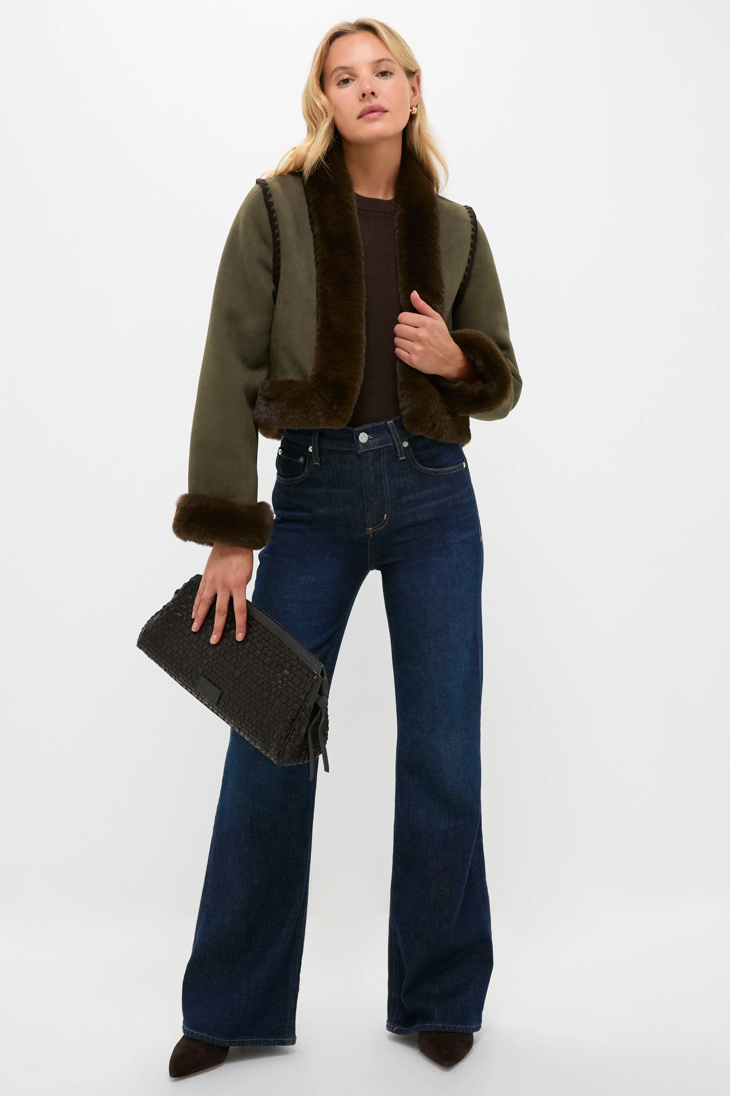 Olive Faux Suede & Fur Harding Jacket sold by Tuckernuck product image thumbnail 2