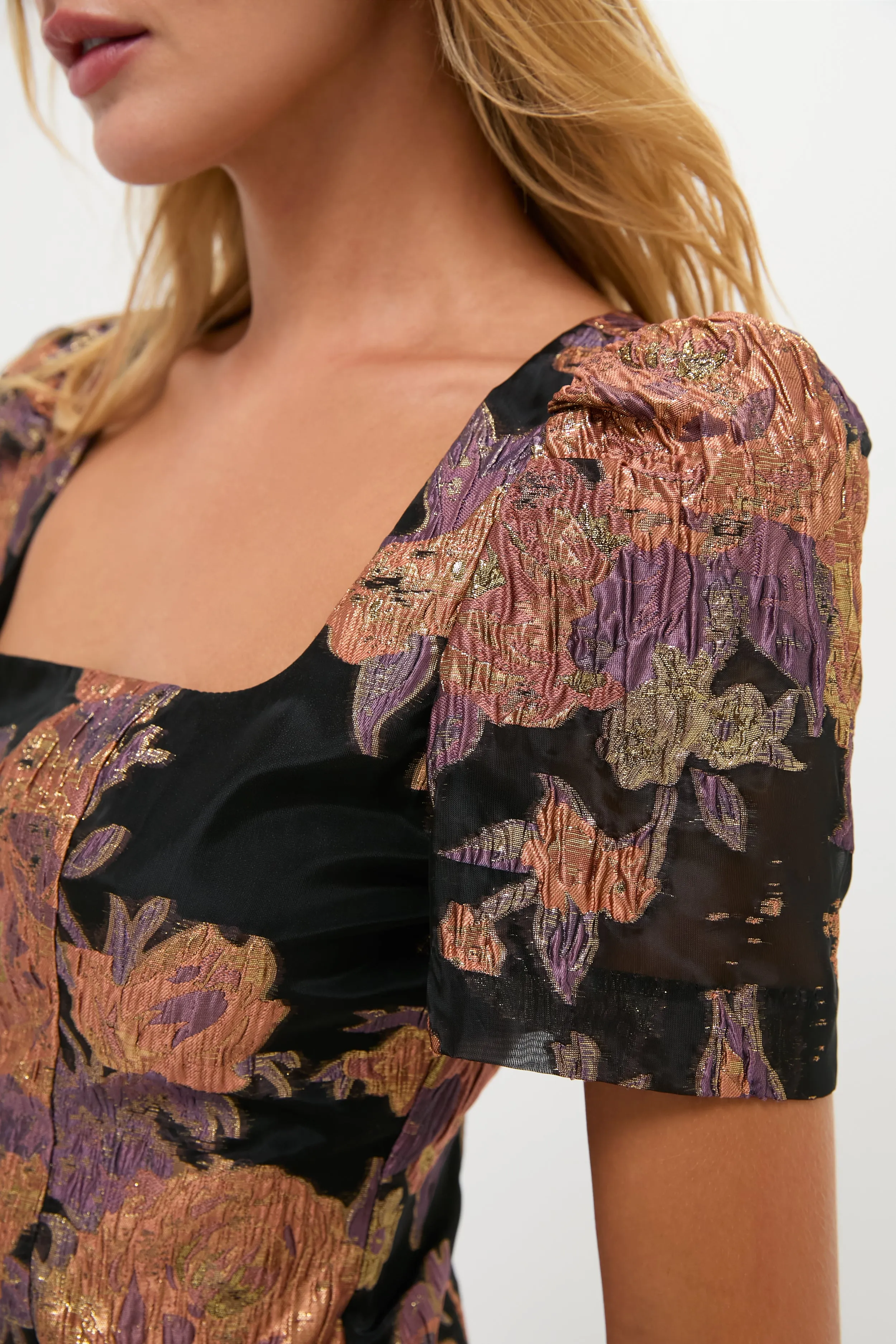 Black & Russet Jacquard Winthrop Mini Dress sold by Tuckernuck product image thumbnail 5