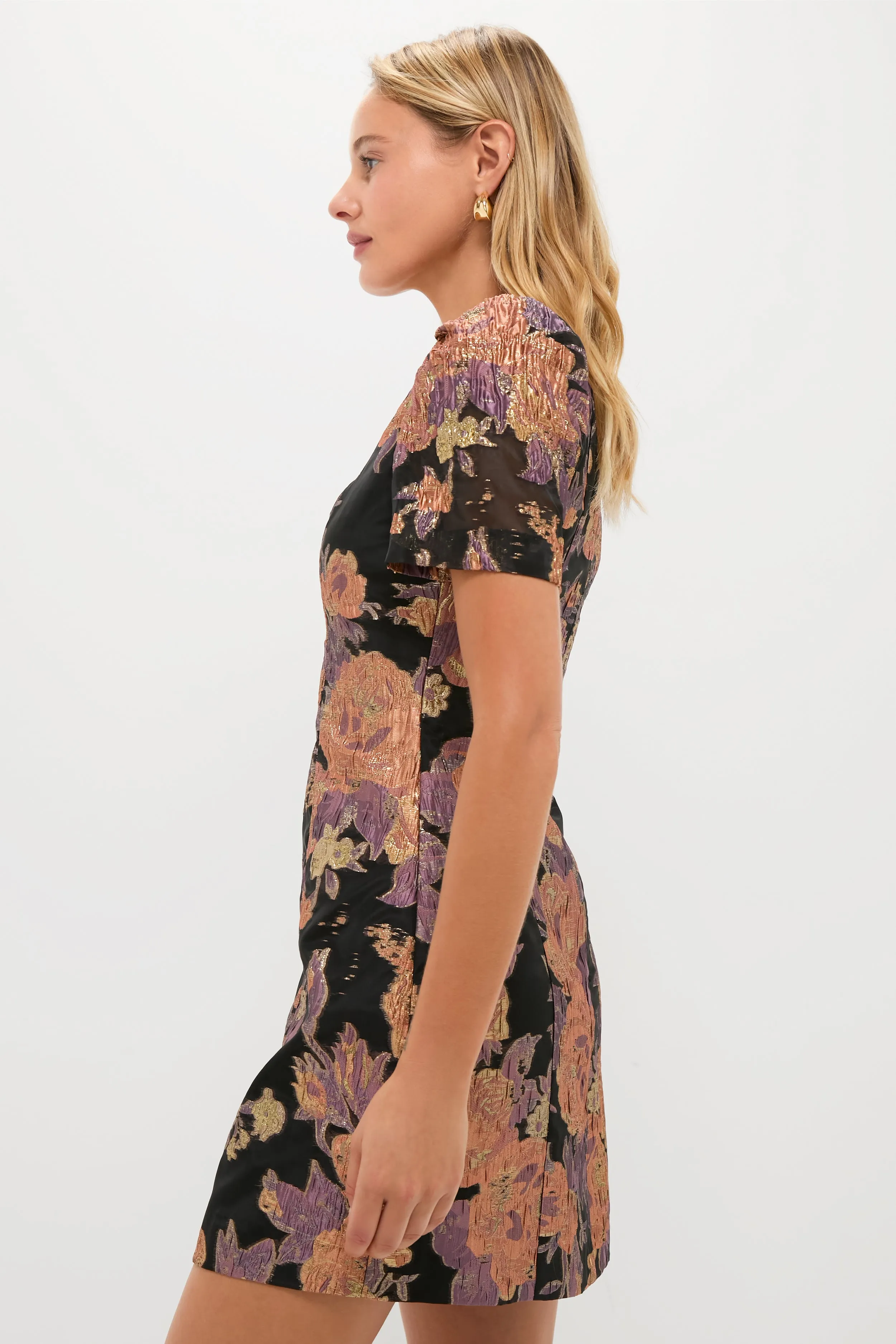 Black & Russet Jacquard Winthrop Mini Dress sold by Tuckernuck product image thumbnail 3