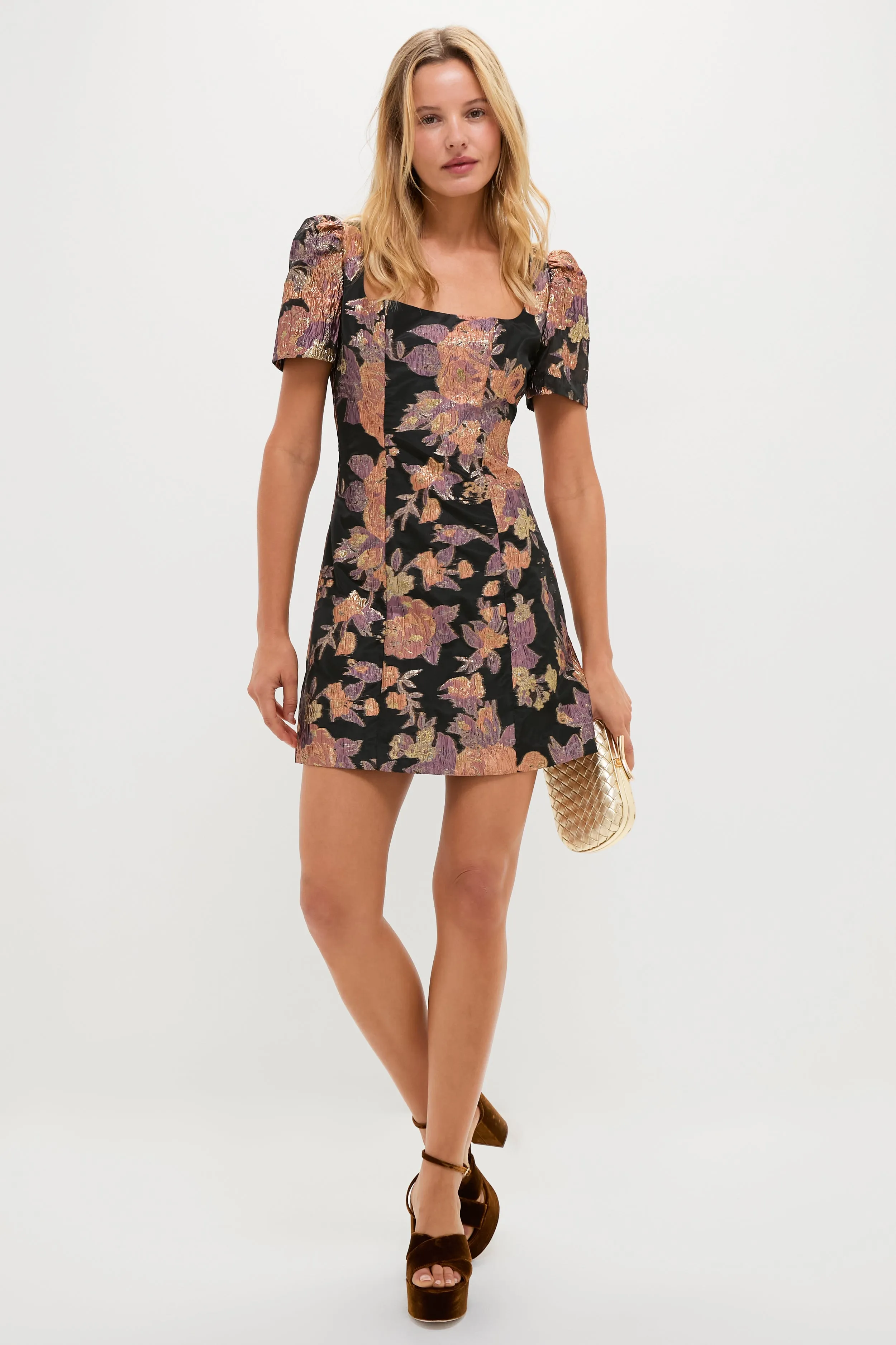 Black & Russet Jacquard Winthrop Mini Dress sold by Tuckernuck product image thumbnail 2