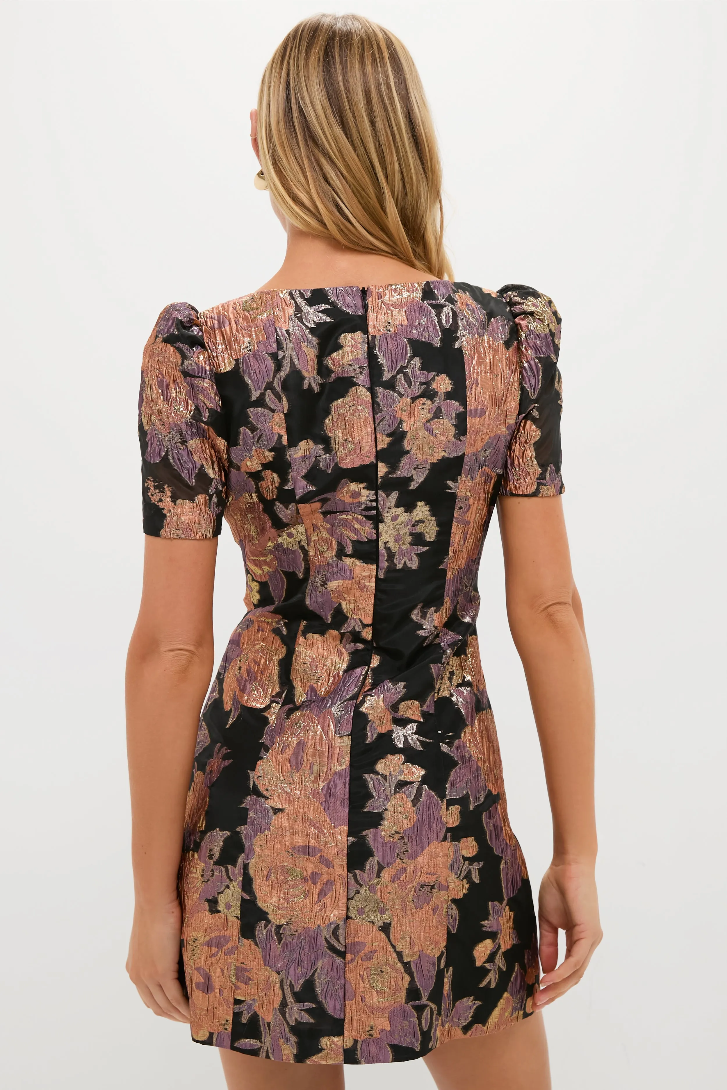Black & Russet Jacquard Winthrop Mini Dress sold by Tuckernuck product image thumbnail 4