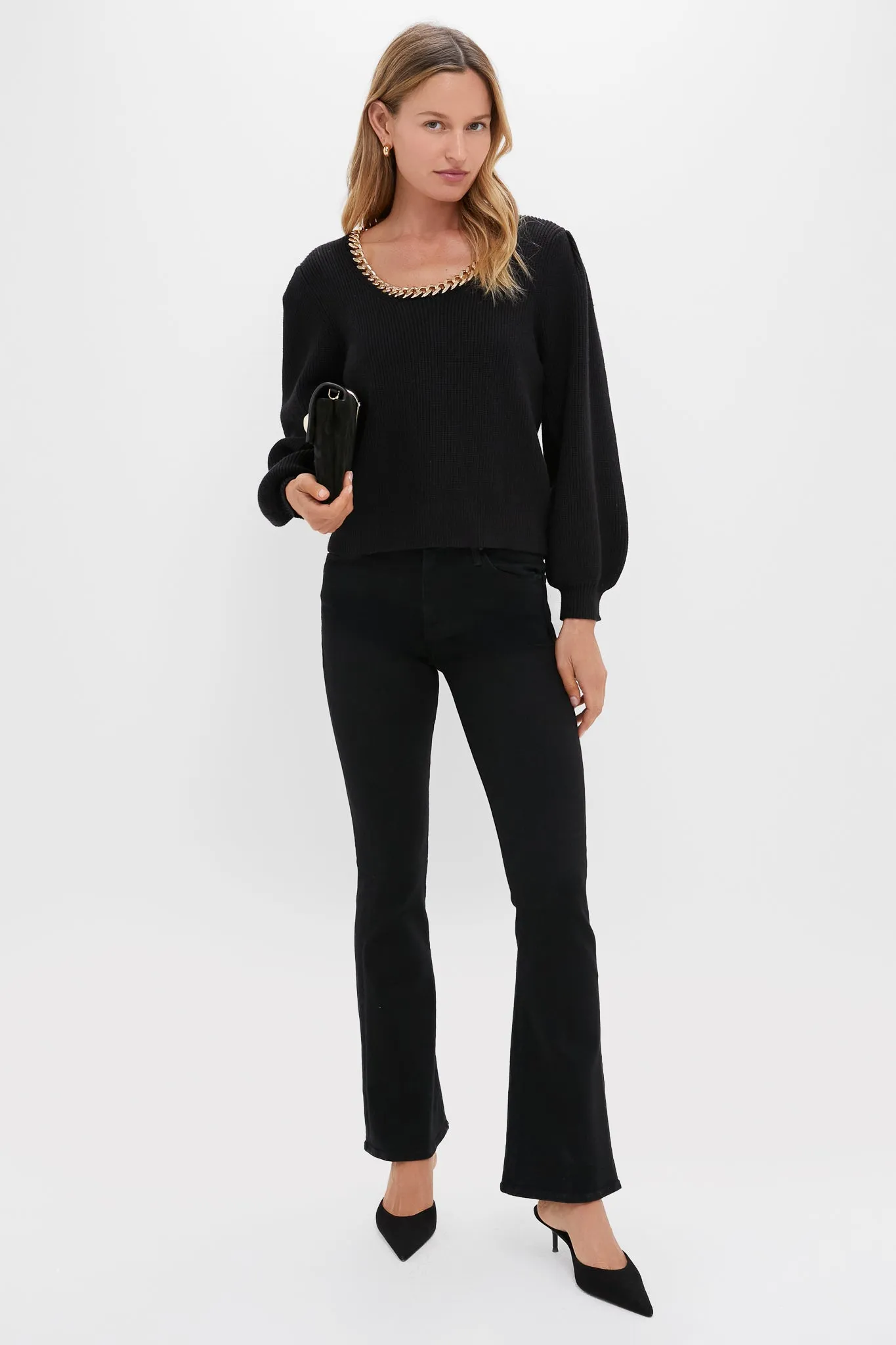 Black & Gold Chain Blythe Sweater sold by Tuckernuck product image thumbnail 2