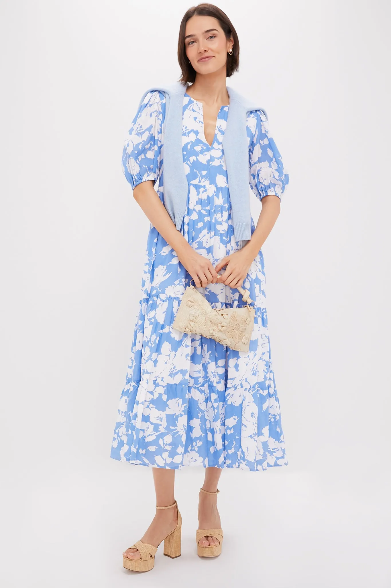 Blue & White Floral Cisco Maxi Dress sold by Tuckernuck