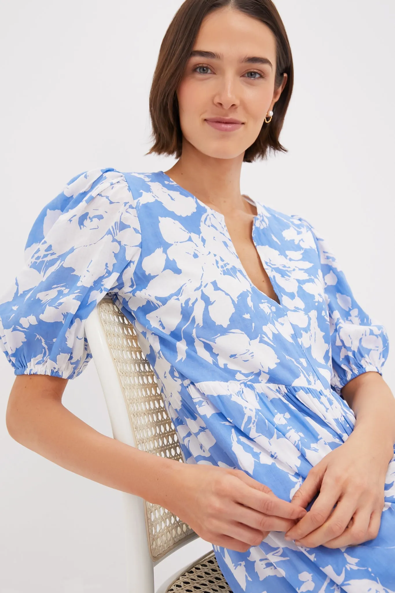 Blue & White Floral Cisco Maxi Dress sold by Tuckernuck product image thumbnail 2