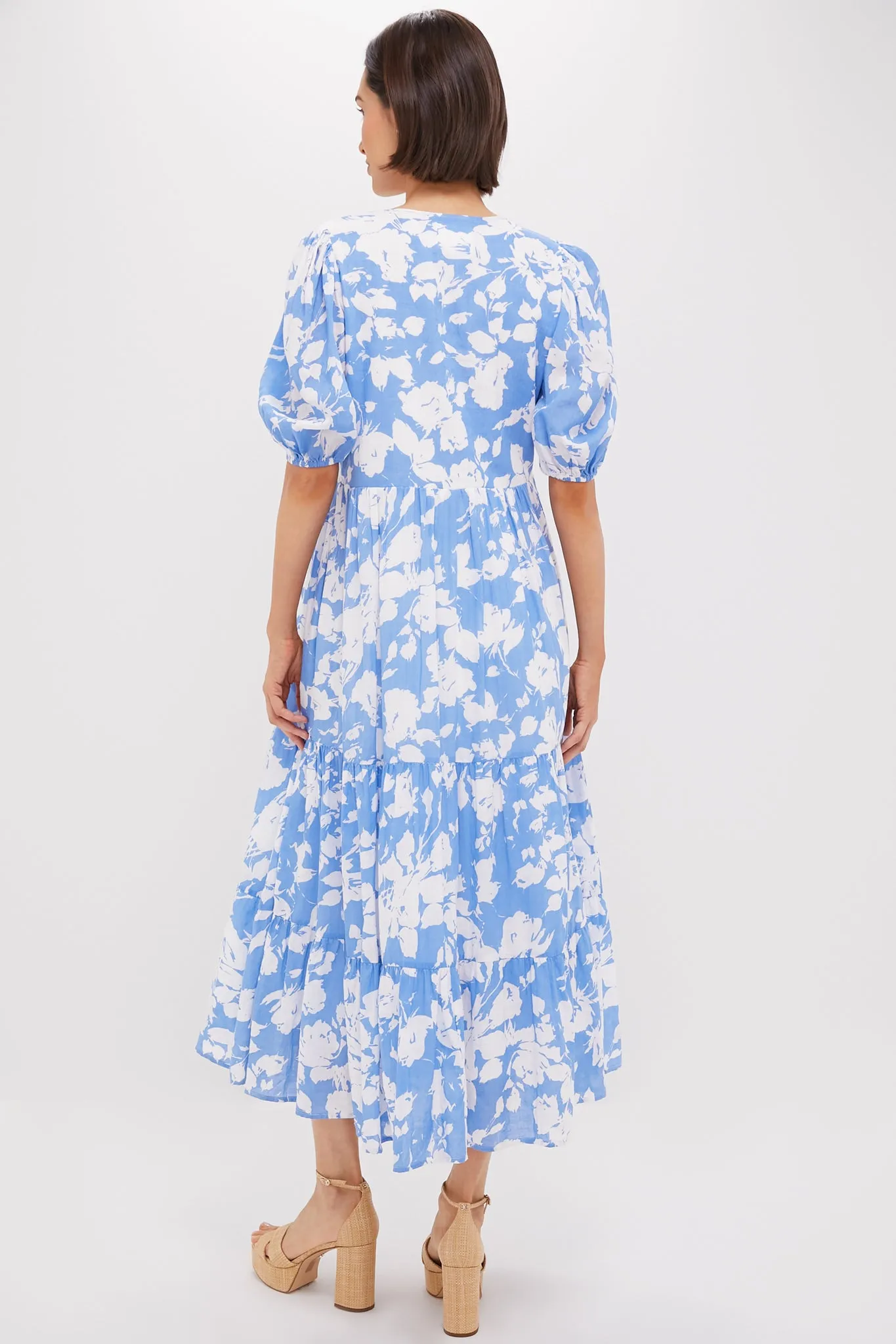 Blue & White Floral Cisco Maxi Dress sold by Tuckernuck product image thumbnail 4