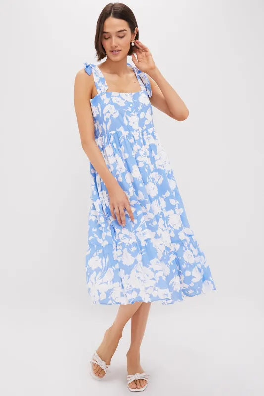 Blue & White Floral Lupine Midi Dress sold by Tuckernuck