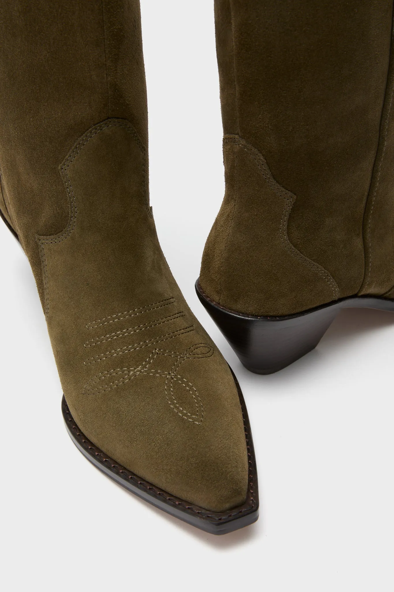 Dark Olive Suede Wilson Cowboy Boots sold by Tuckernuck product image thumbnail 5