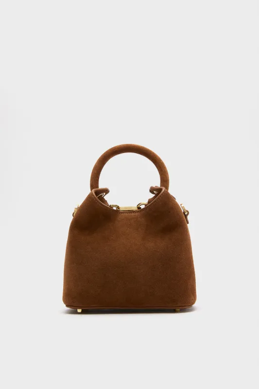 Cognac Suede Madeleine Bag sold by Tuckernuck