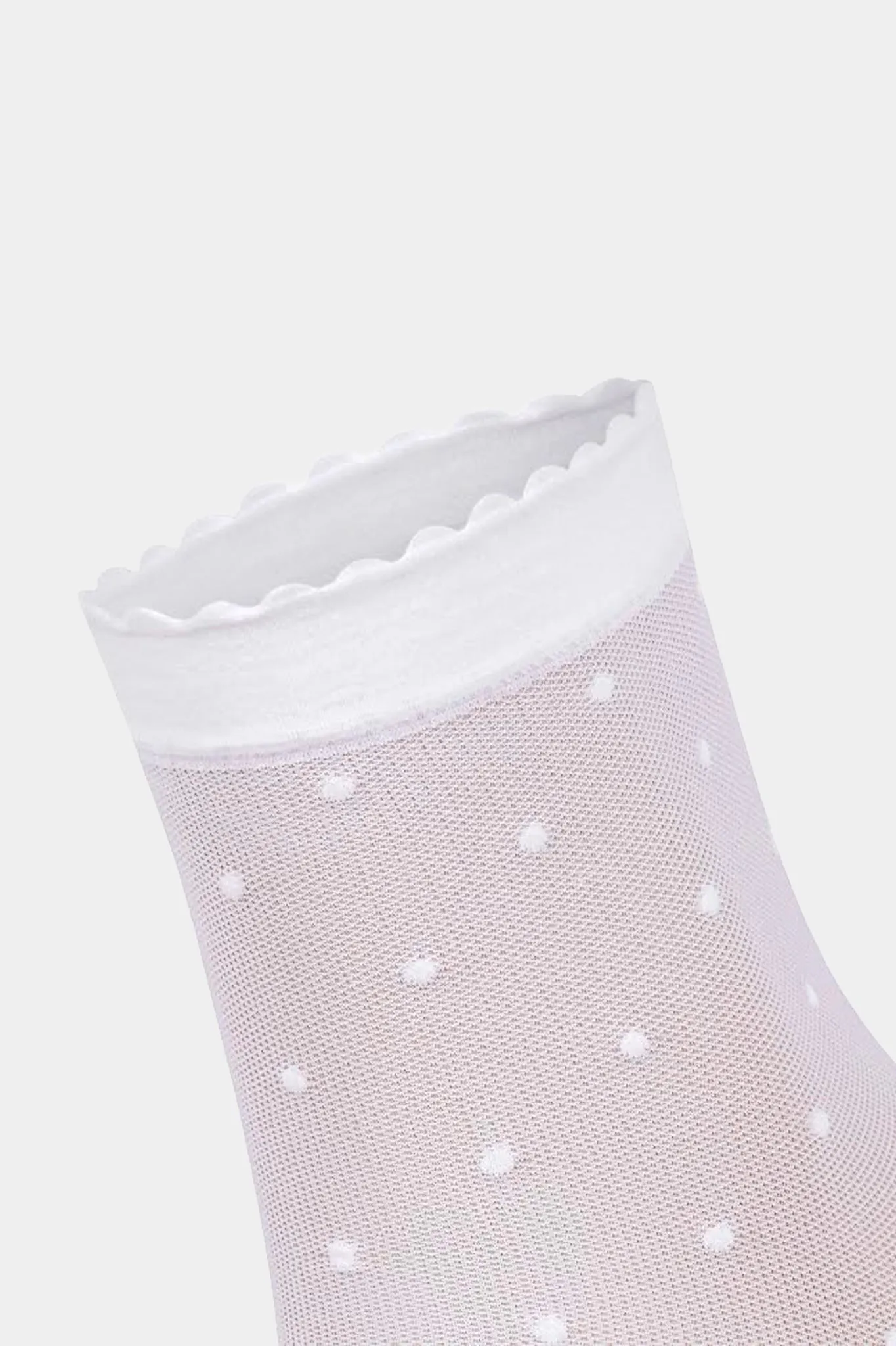 White Sheer Polka Dot Socks sold by Tuckernuck product image thumbnail 5