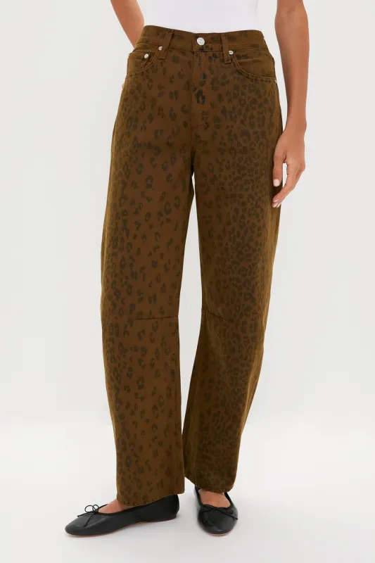 Sepia Cheetah Miro Long Relaxed Jean sold by Tuckernuck