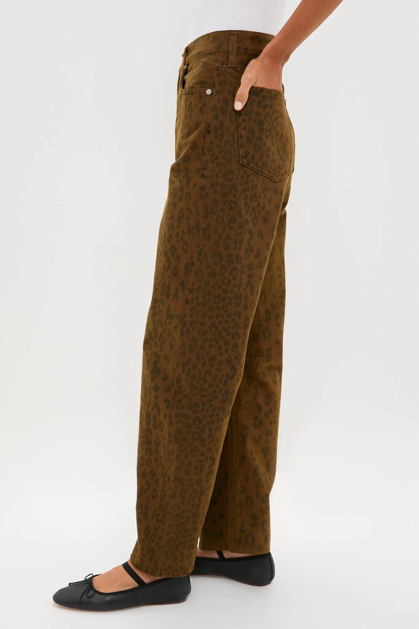 Sepia Cheetah Miro Long Relaxed Jean sold by Tuckernuck product image thumbnail 3