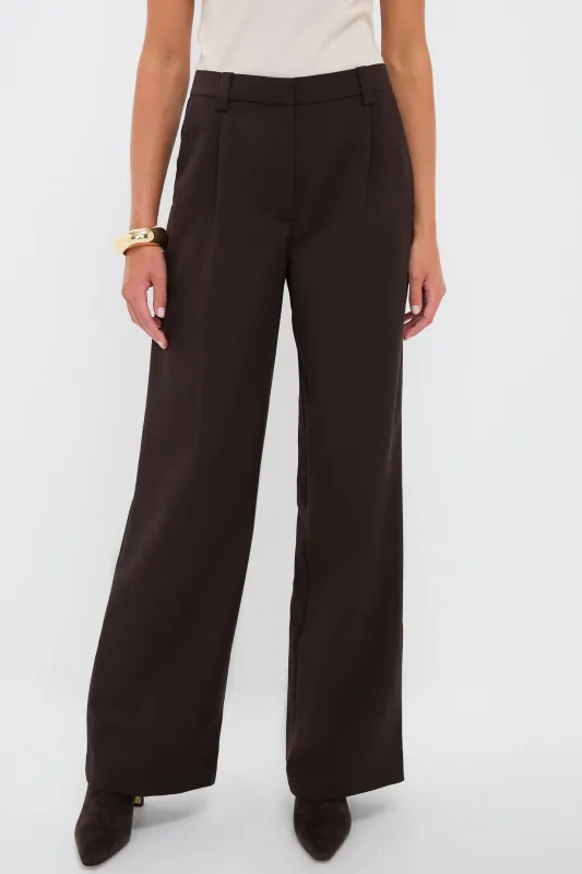 Deep Brown Trent Trouser made by Anine Bing