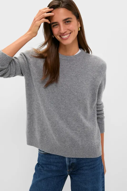 Shadow Gray Bodie Cashmere Boyfriend Crewneck made by Tuckernuck