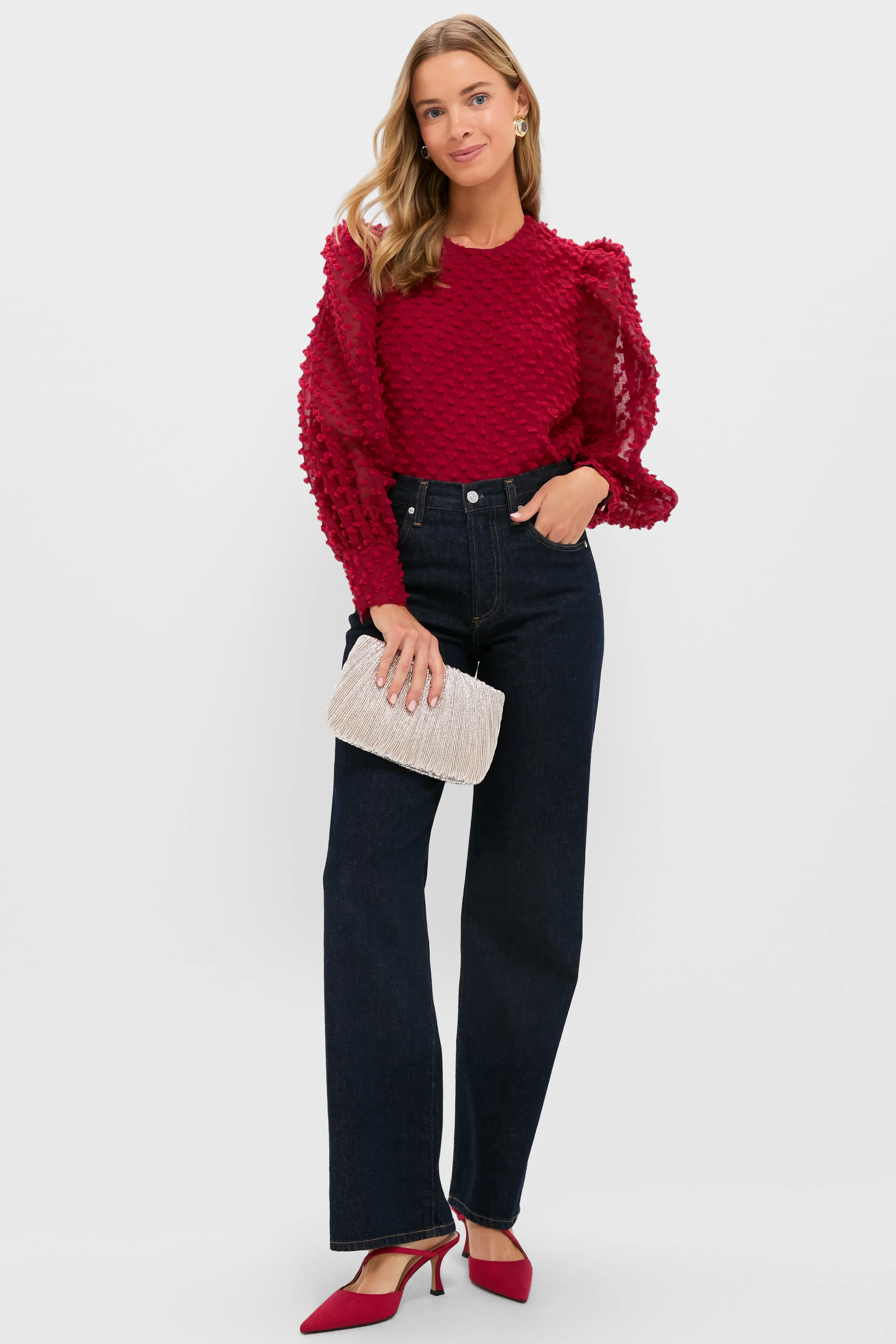 Red Moire Mimi Heels sold by Tuckernuck product image thumbnail 3