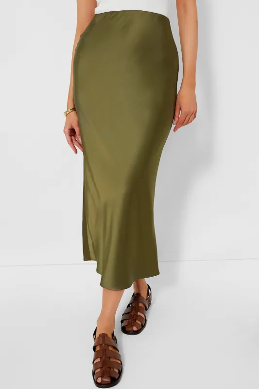Olive Talia Charmeuse Maxi Skirt sold by Tuckernuck