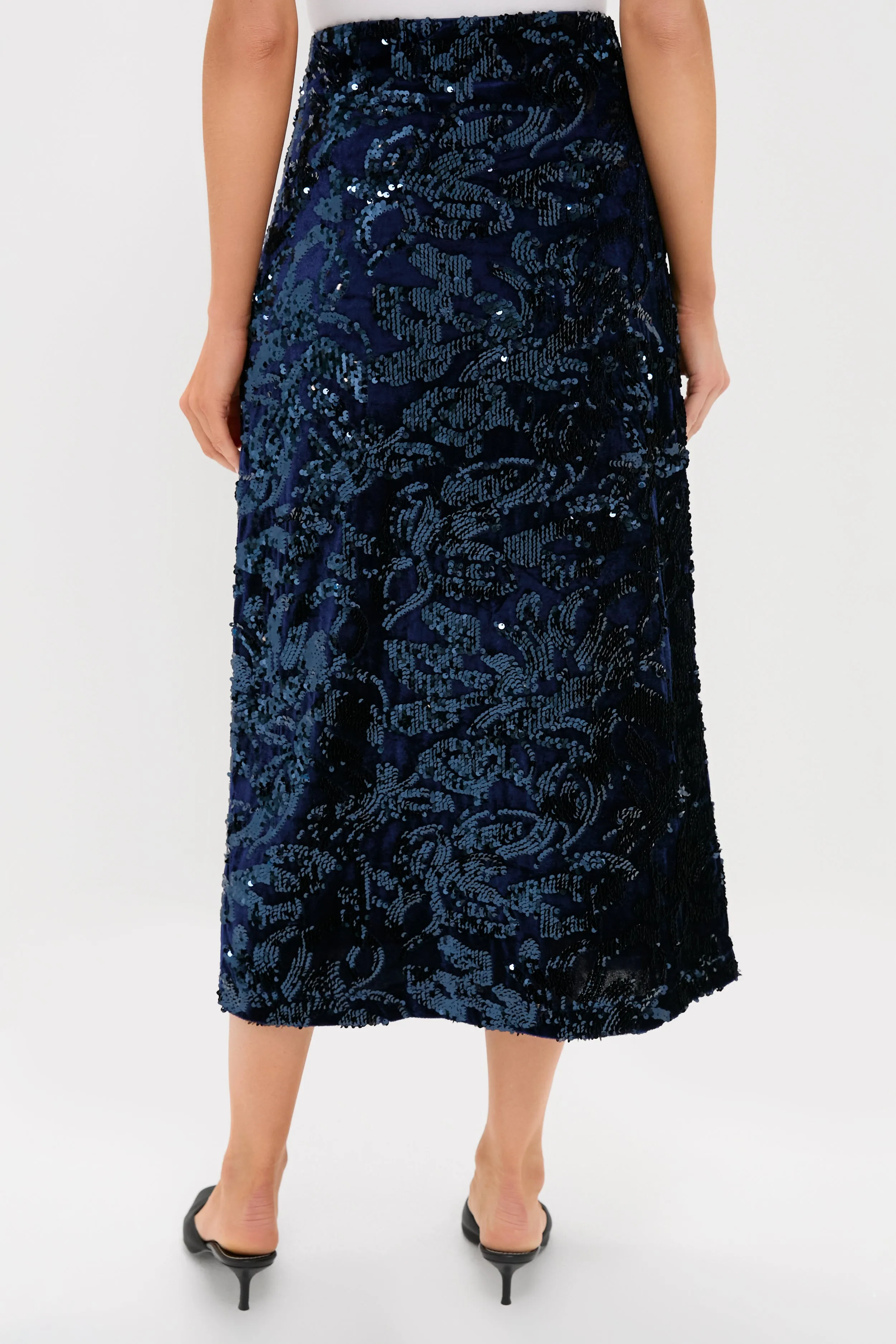 Velvet and Sequin Maloney Midi Skirt sold by Tuckernuck product image thumbnail 4