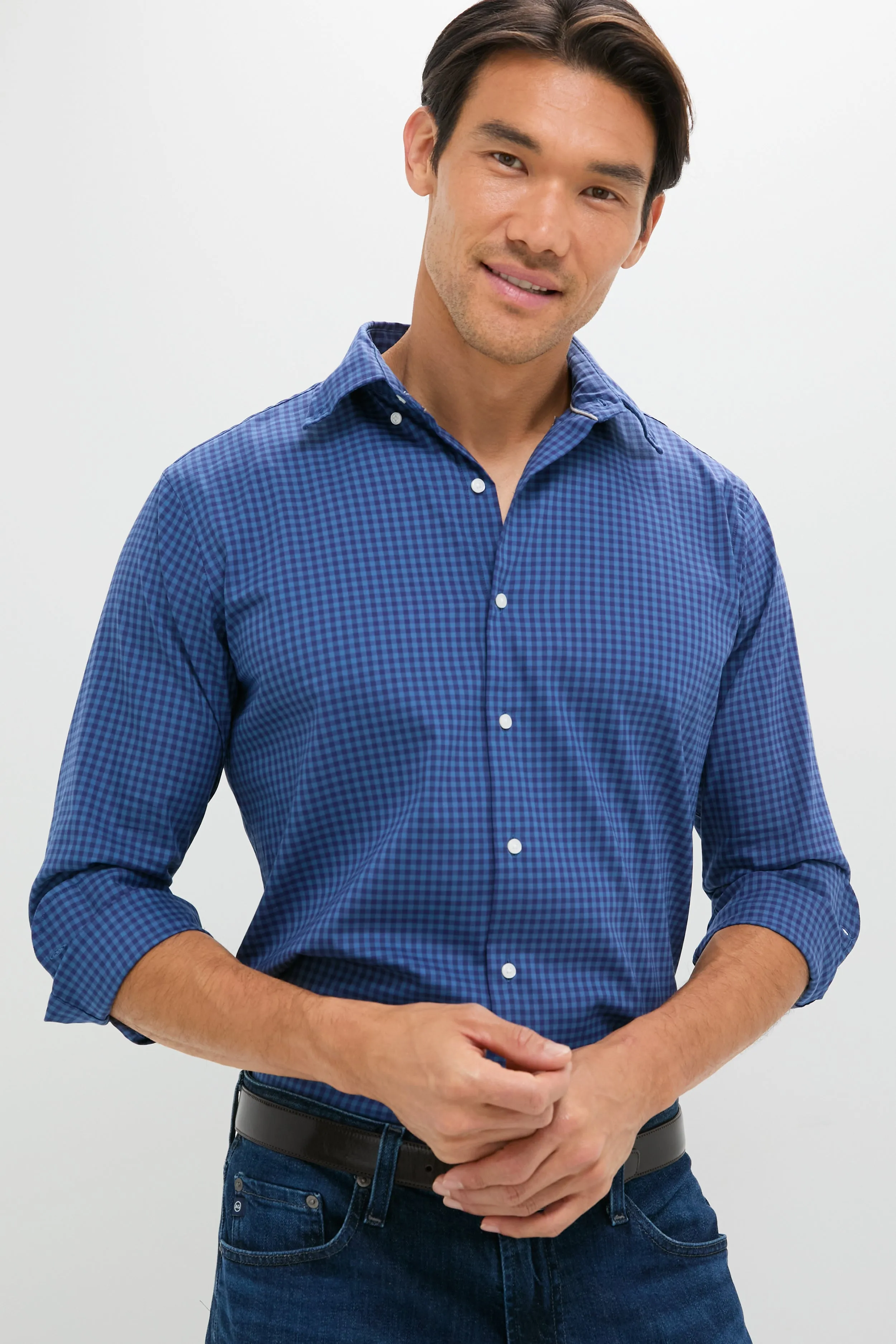 Blue Haze Conway Crown Lite Cotton-Stretch Sport Shirt sold by Tuckernuck