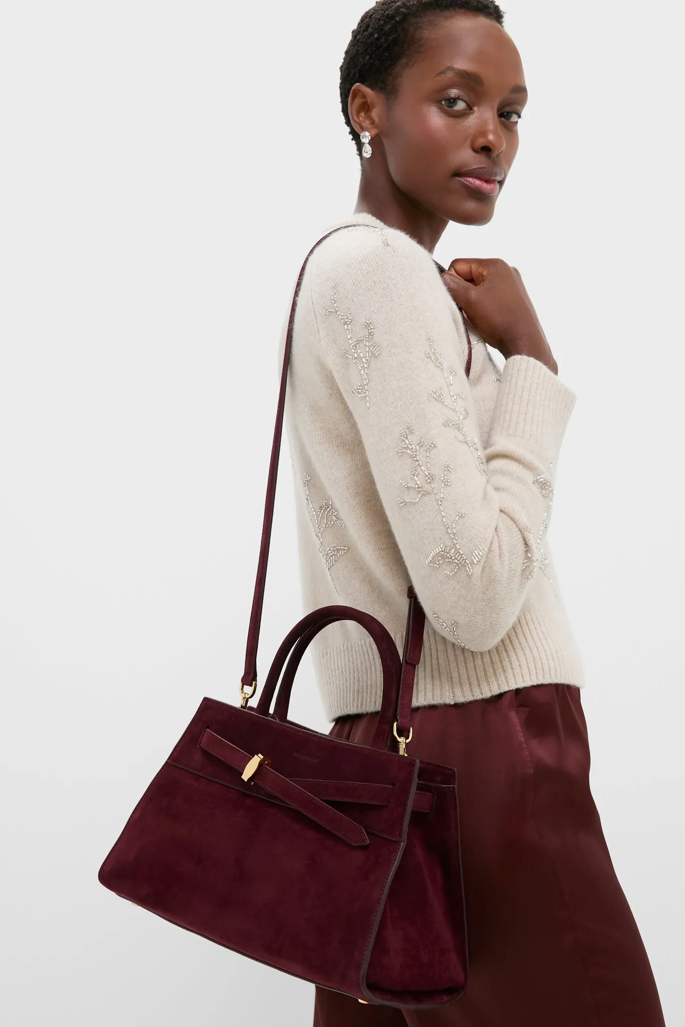 Raisin Suede Veronica Beard Dash Bag sold by Tuckernuck product image thumbnail 2