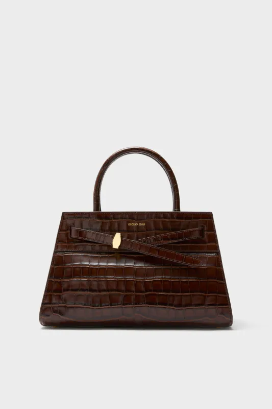 Chestnut Croc Embossed Veronica Beard Dash Bag sold by Tuckernuck