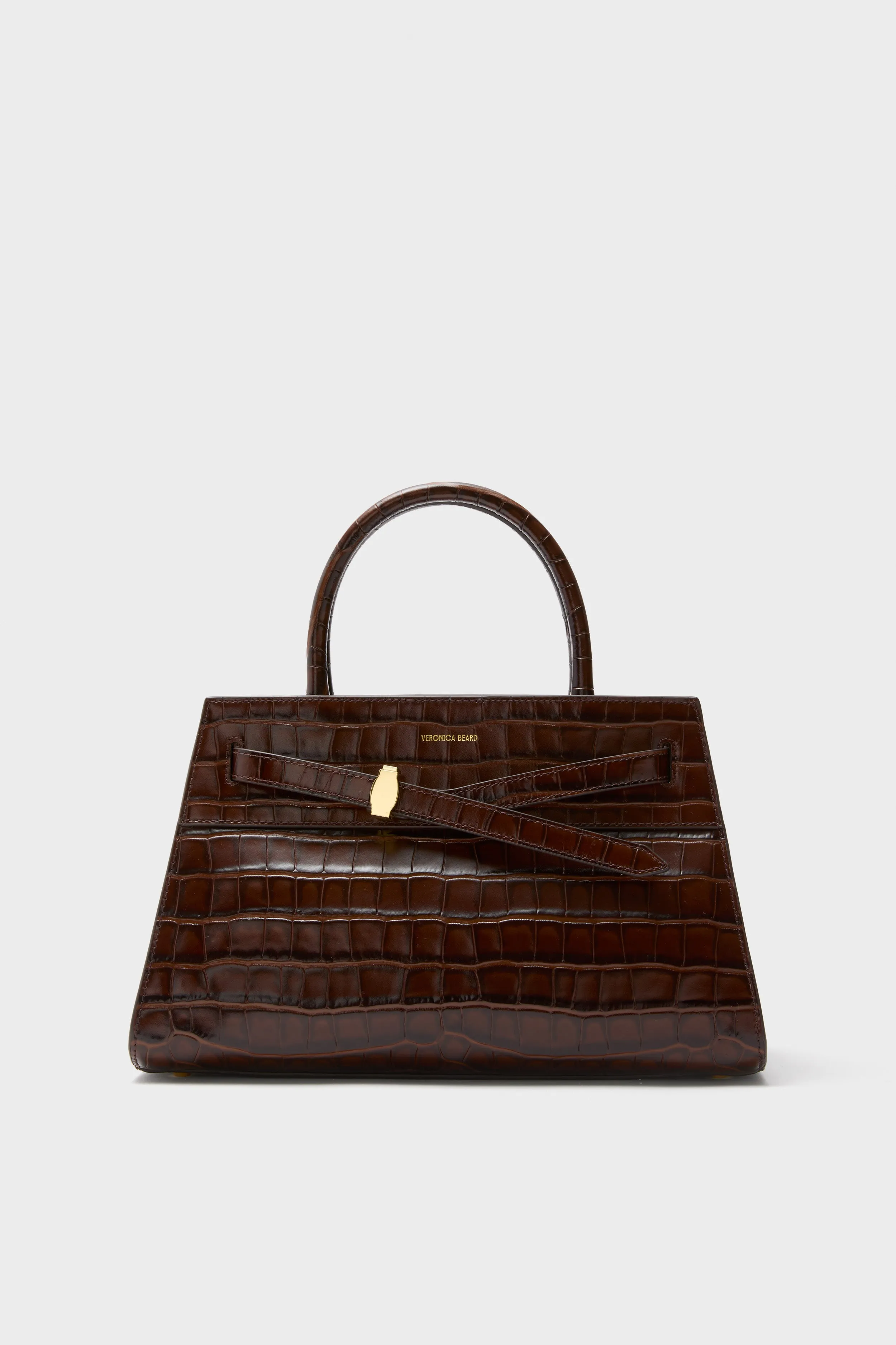Chestnut Croc Embossed Veronica Beard Dash Bag sold by Tuckernuck