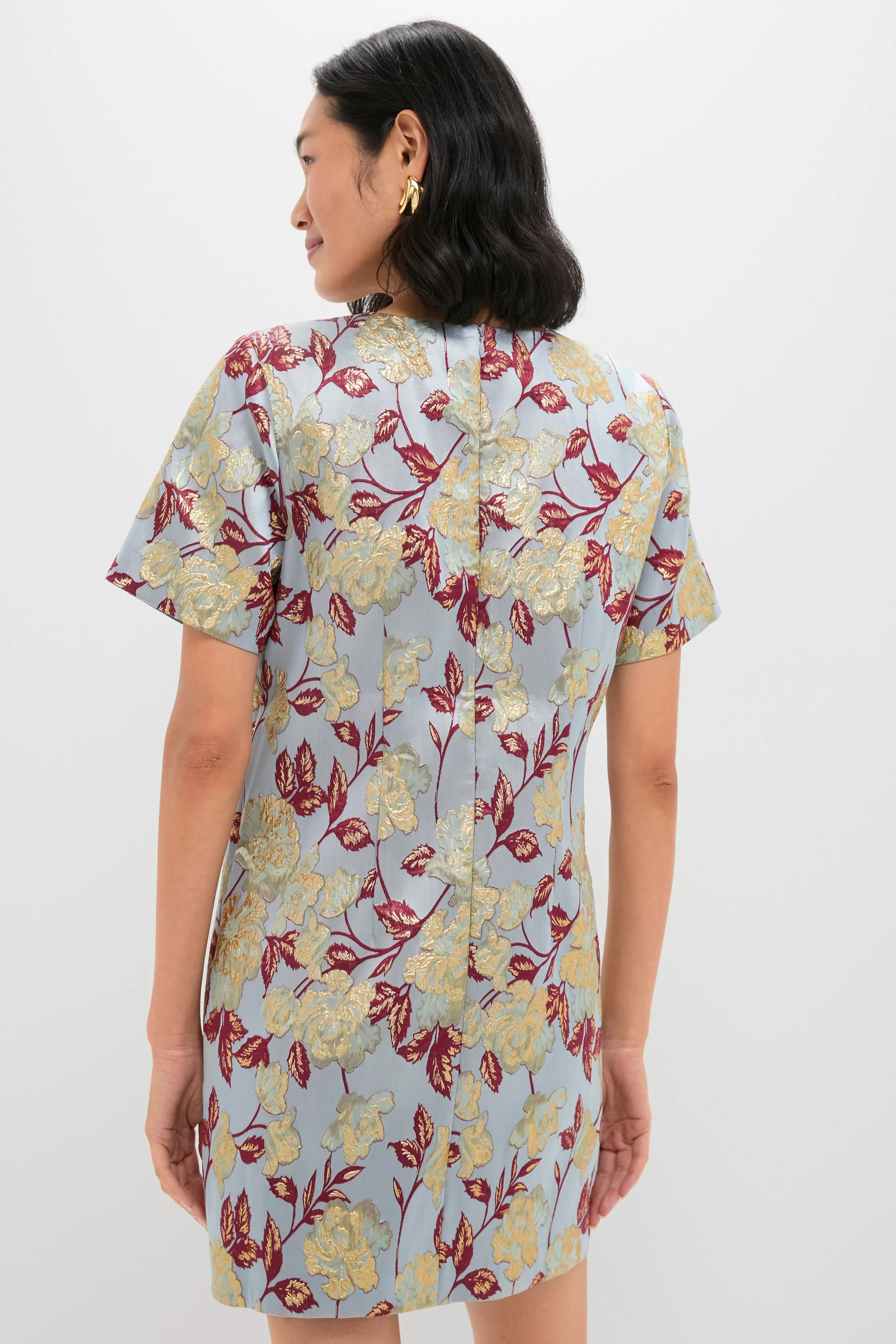 Slate Blue Winter Floral Mae Dress sold by Tuckernuck product image thumbnail 4