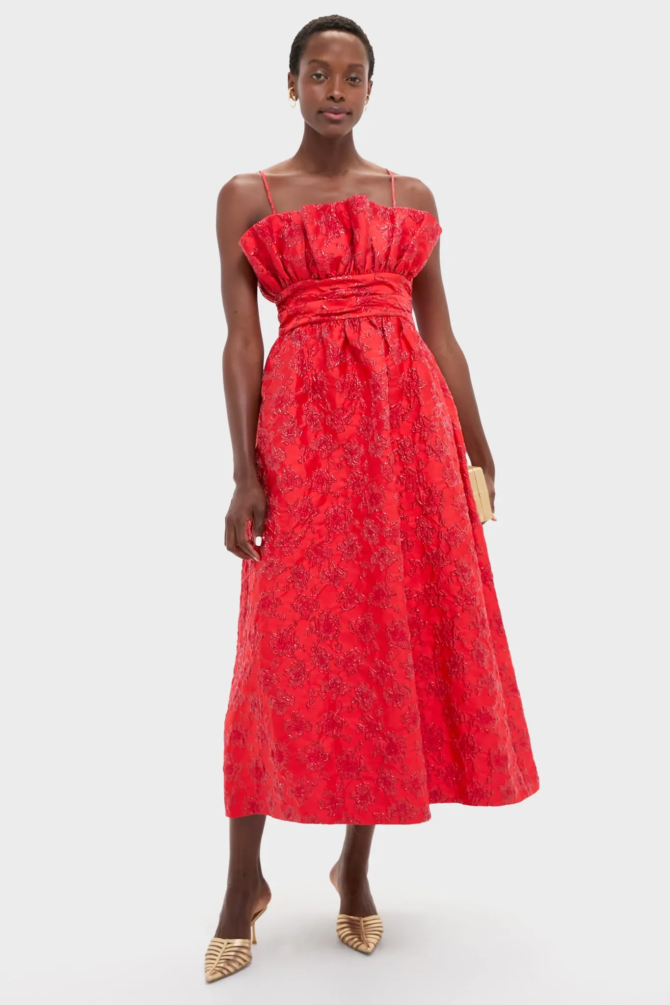 High Polish Gold Egret Climber Earrings sold by Tuckernuck product image thumbnail 3