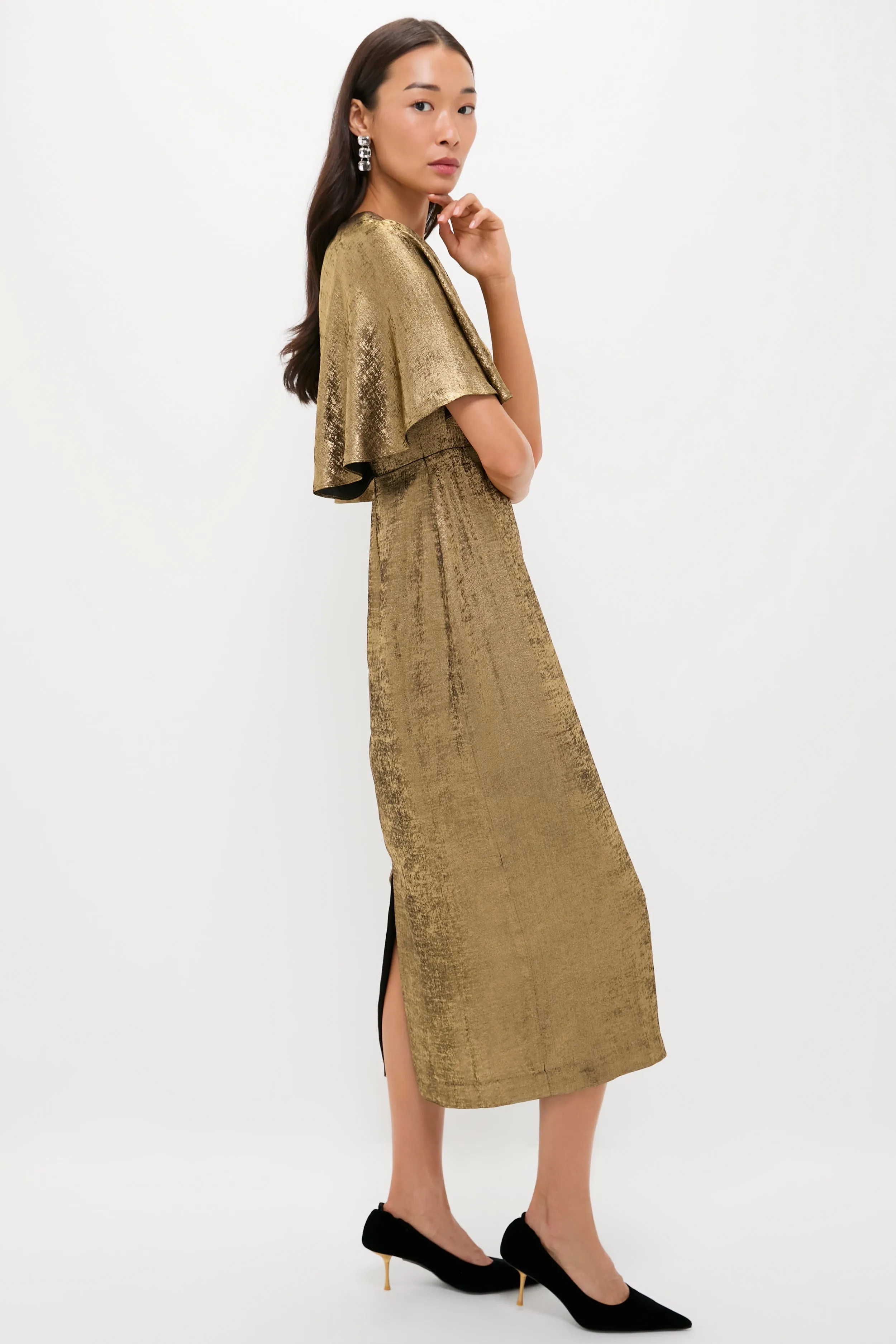 Gold Cape Leah Dress sold by Tuckernuck product image thumbnail 3