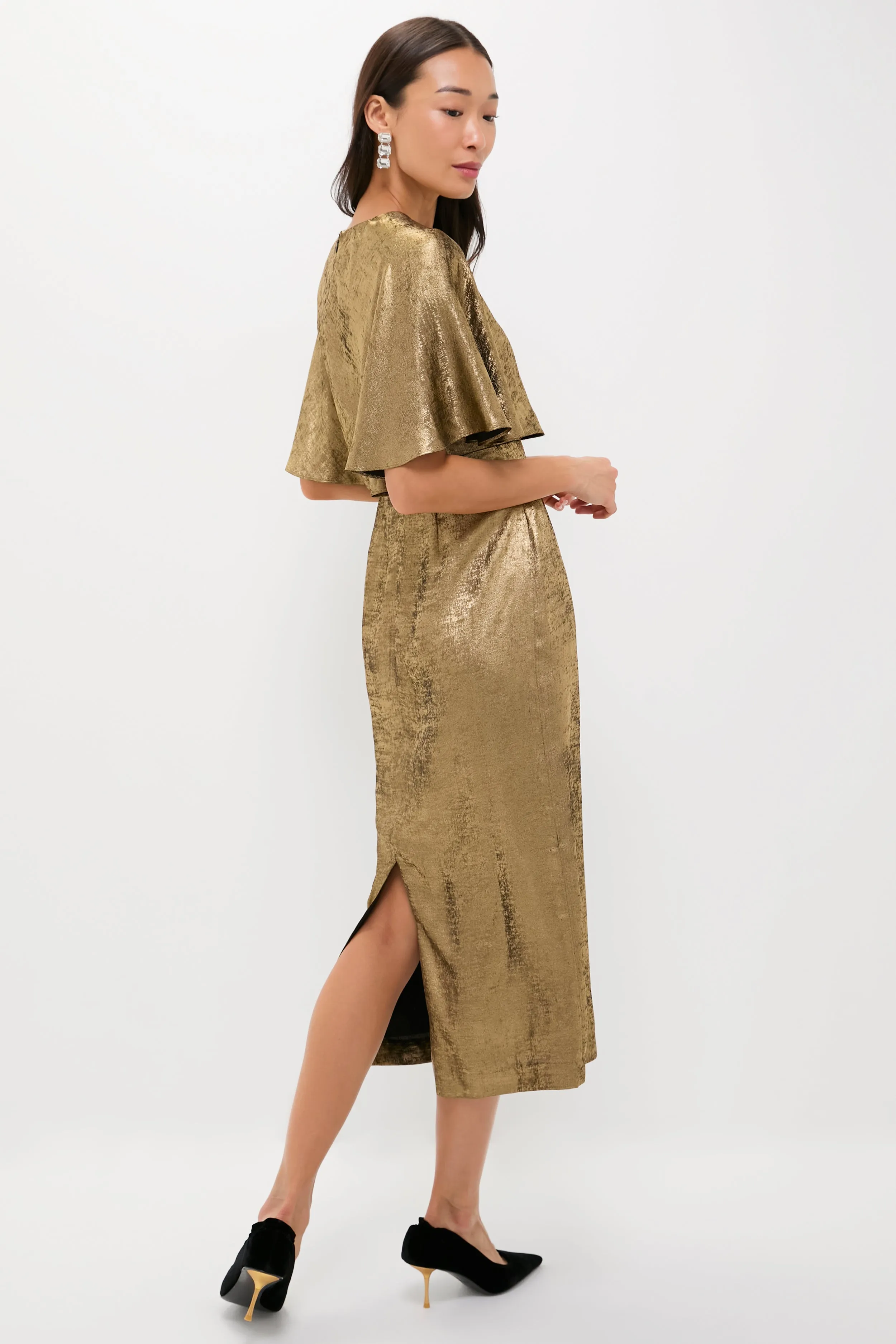 Gold Cape Leah Dress sold by Tuckernuck product image thumbnail 4