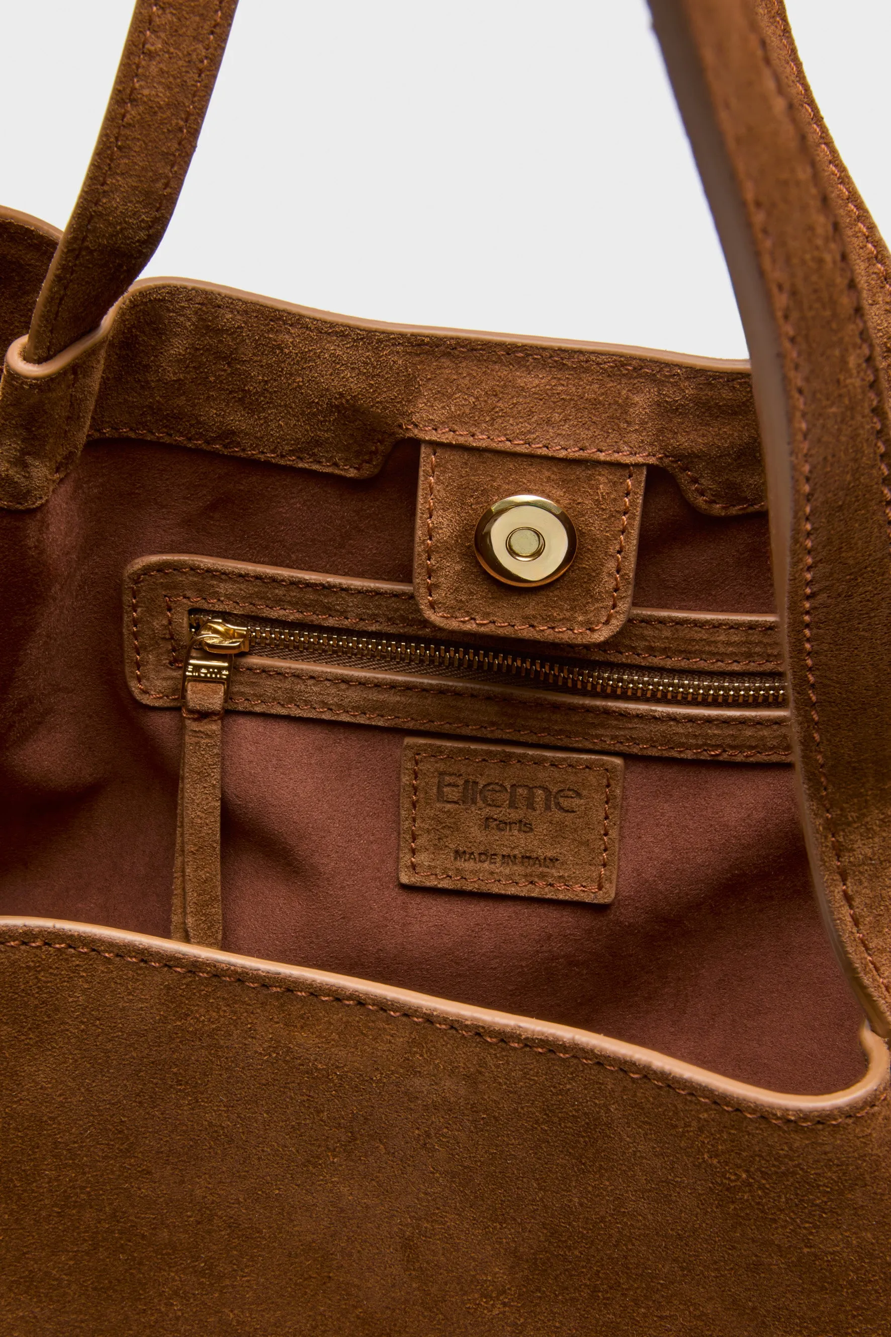 Cognac Suede Dimple Tote sold by Tuckernuck product image thumbnail 5