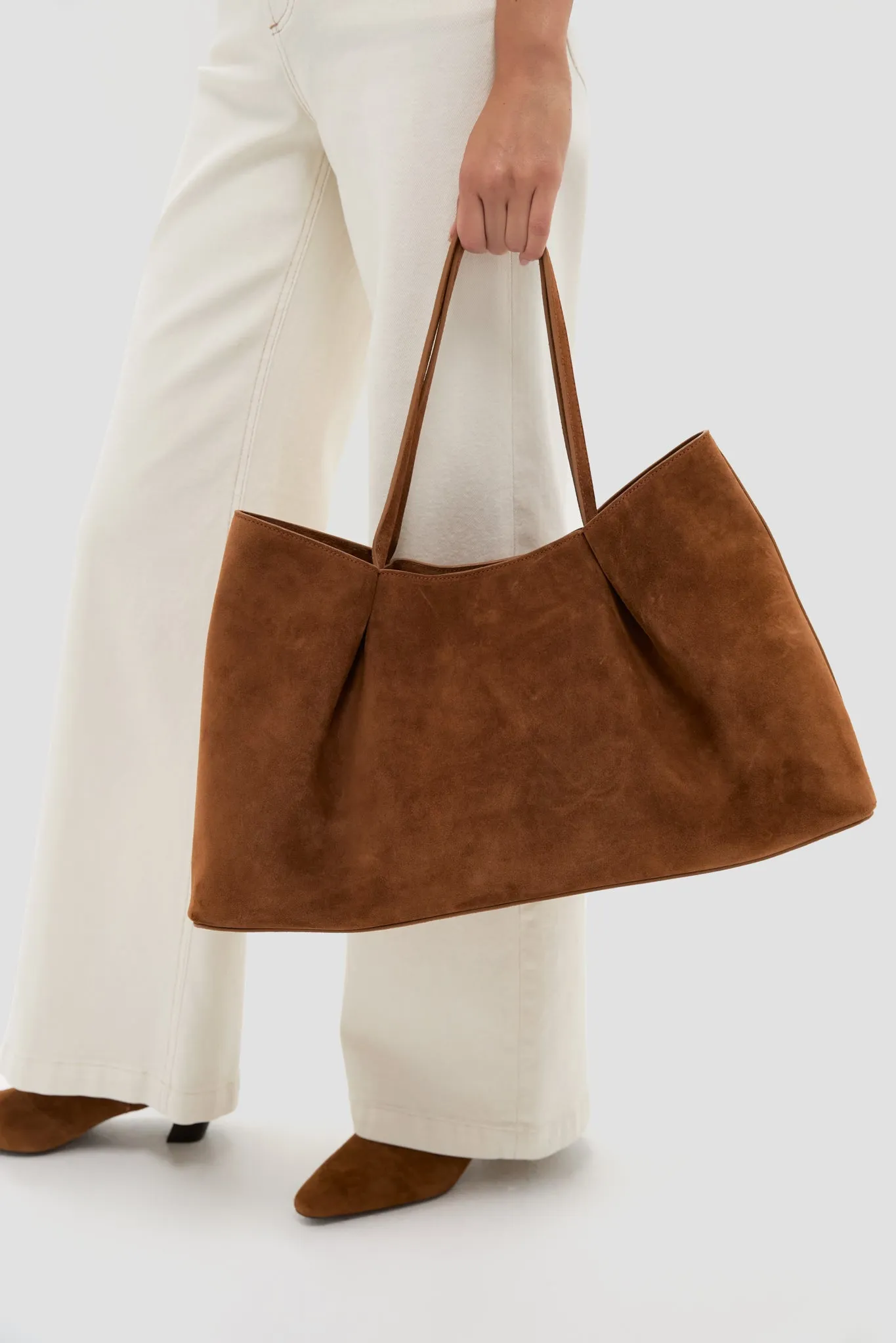 Cognac Suede Dimple Tote sold by Tuckernuck product image thumbnail 2