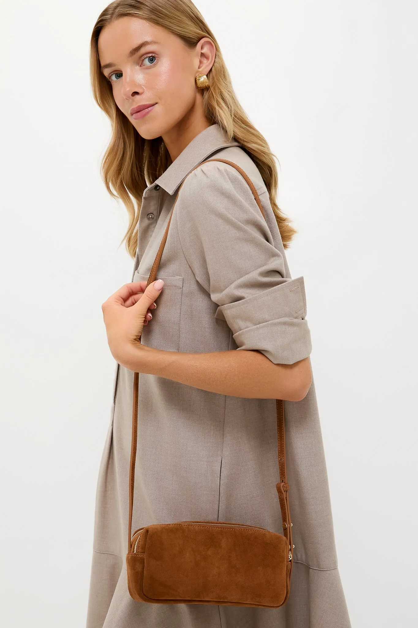 Cognac Suede Mini Trousse sold by Tuckernuck product image thumbnail 2