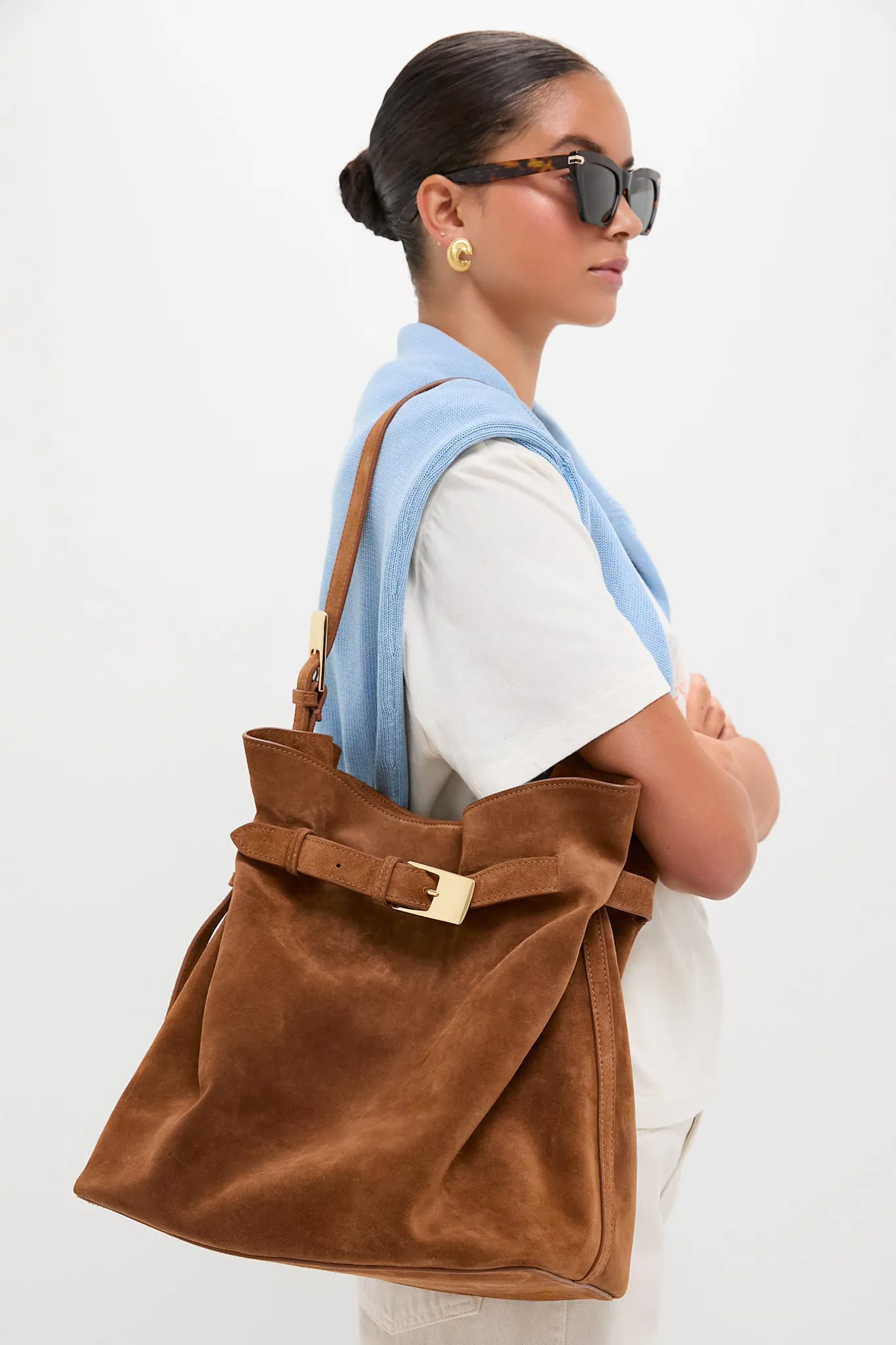 Cognac Suede Belt Bag sold by Tuckernuck product image thumbnail 2