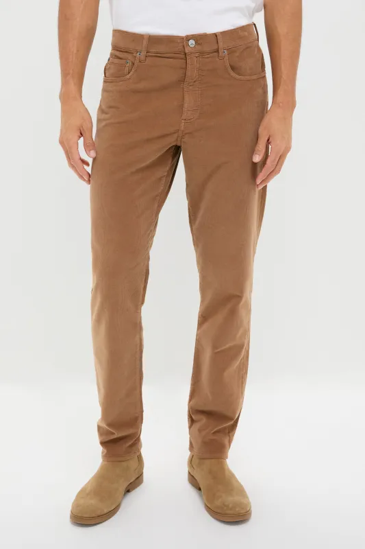 Maple Brown Stretch Terry Corduroy 5 Pocket Pant sold by Tuckernuck