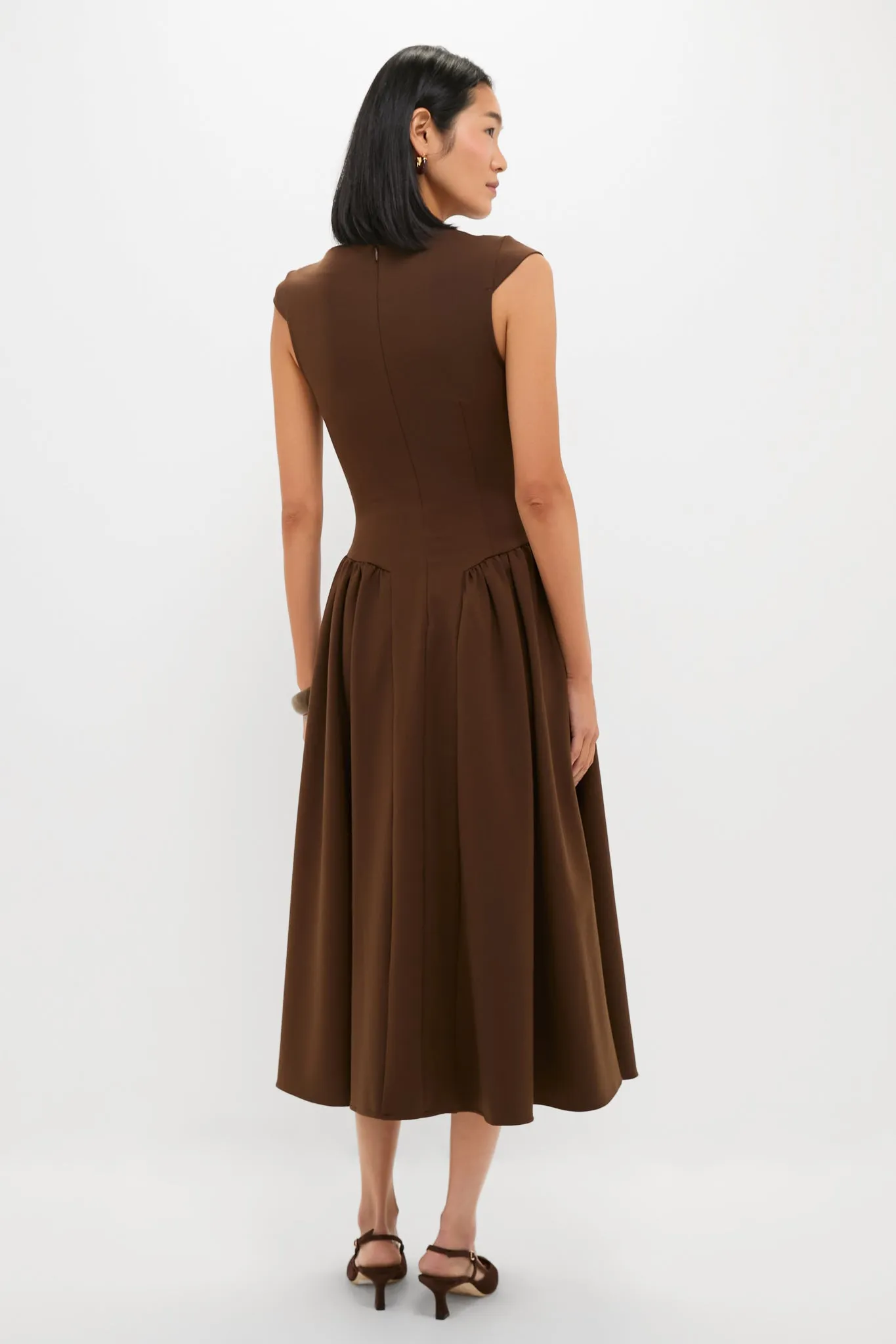 Chocolate Lysandra A Line Midi Dress sold by Tuckernuck product image thumbnail 4