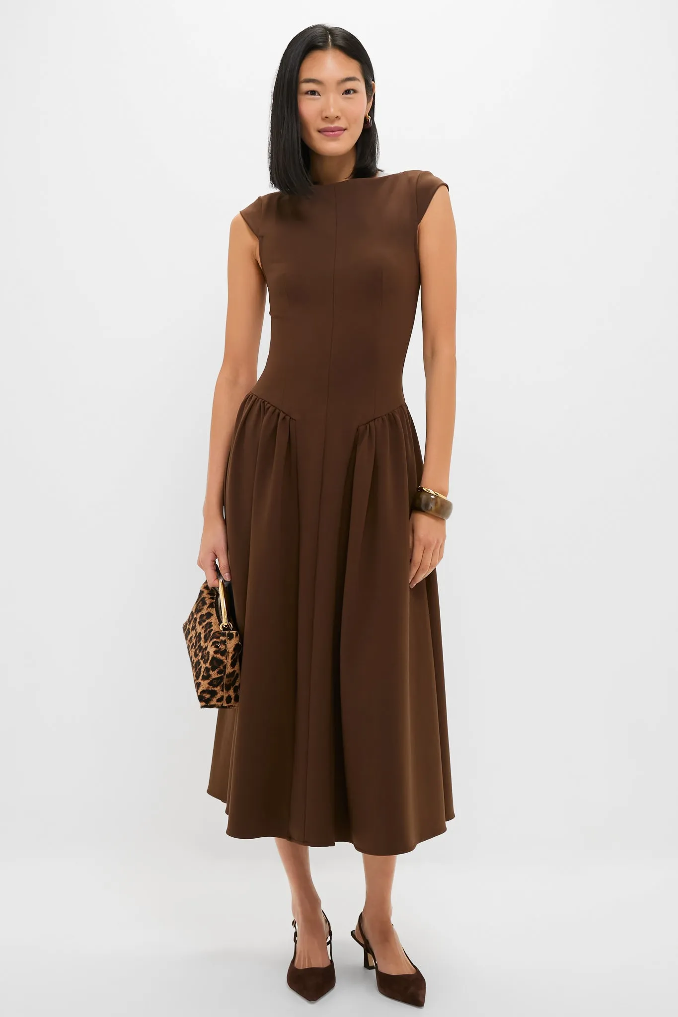 Chocolate Lysandra A Line Midi Dress sold by Tuckernuck product image thumbnail 2