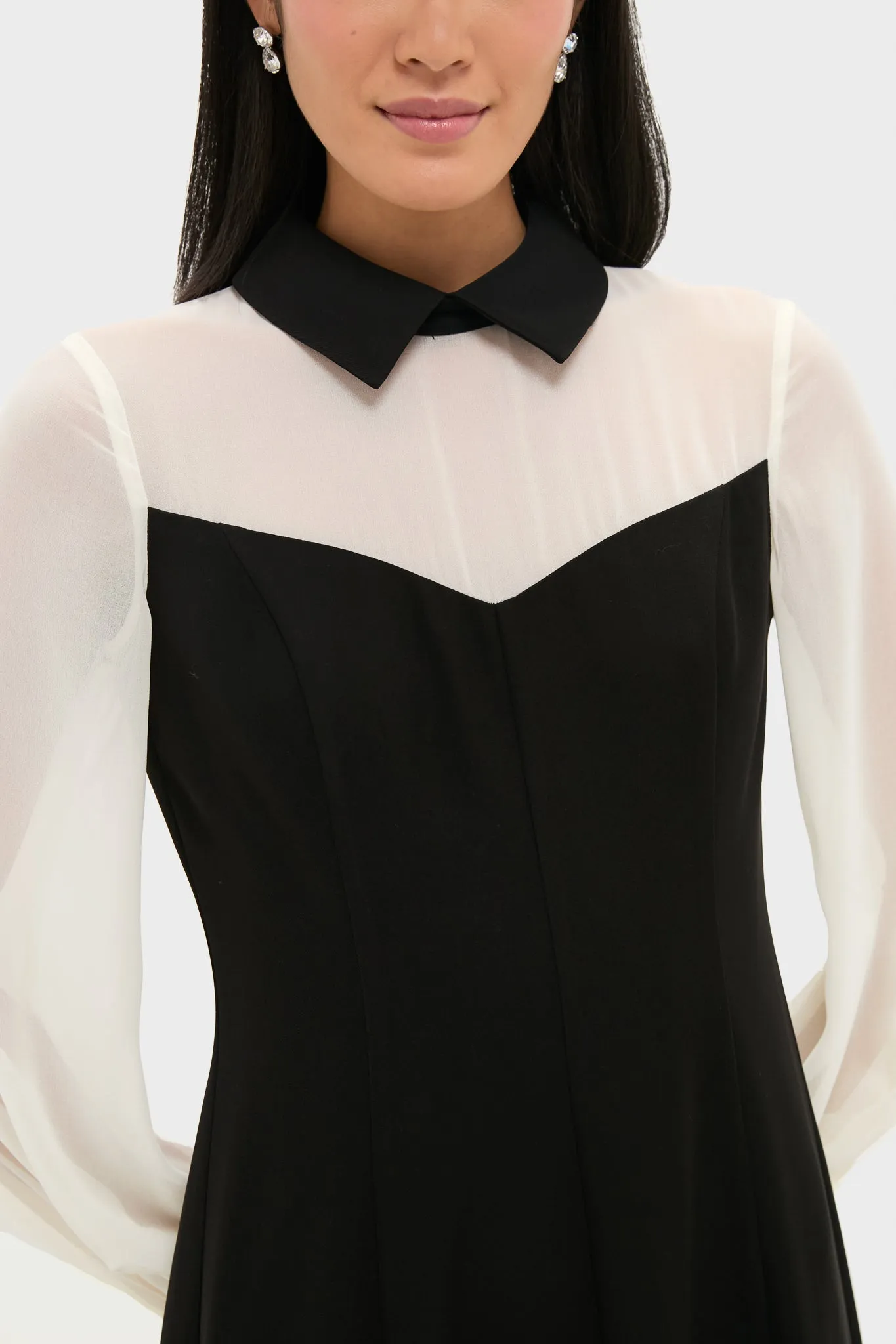 Black and Ivory Riva Tuxedo Dress sold by Tuckernuck product image thumbnail 5
