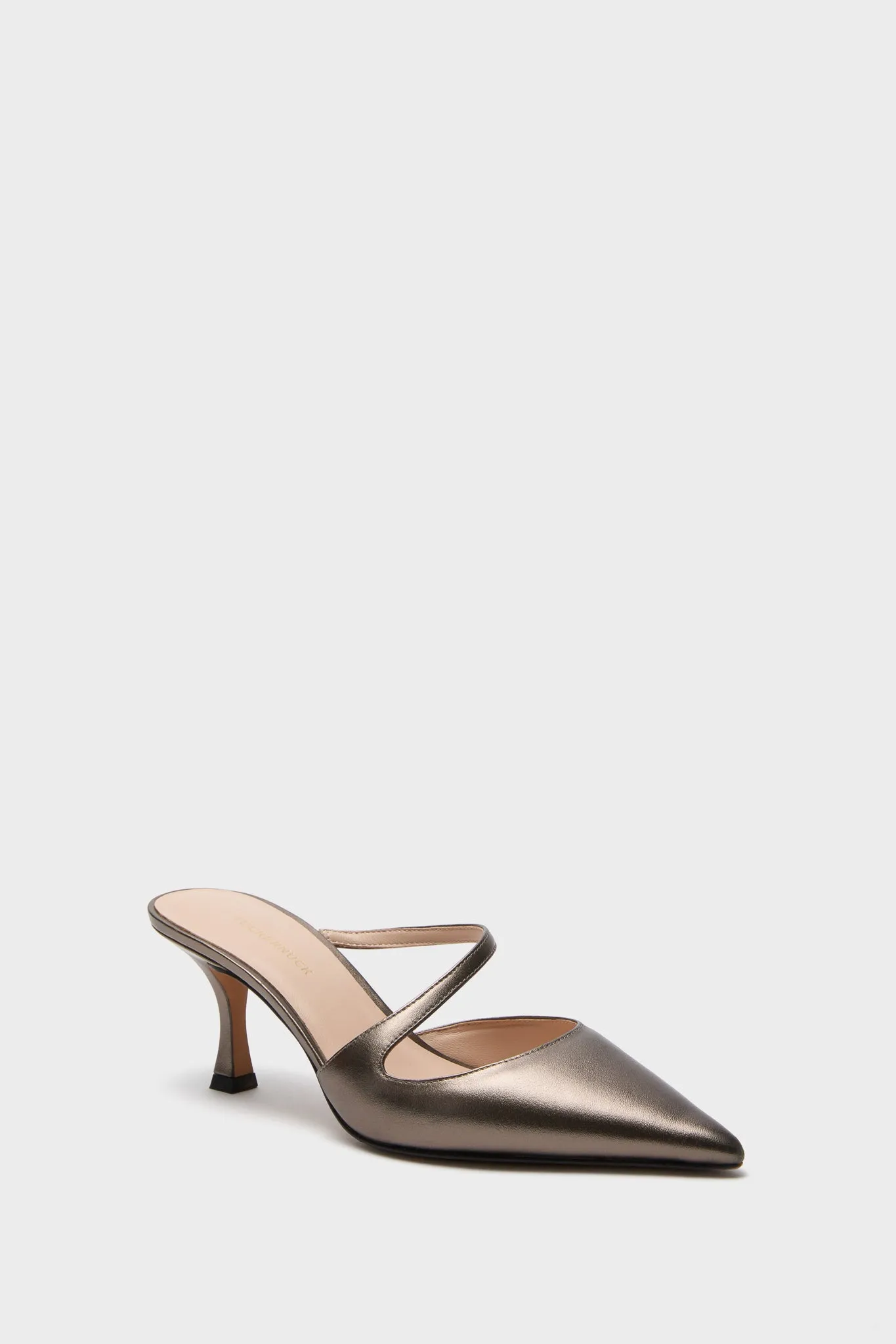 Gunmetal Leather Mimi Heels sold by Tuckernuck