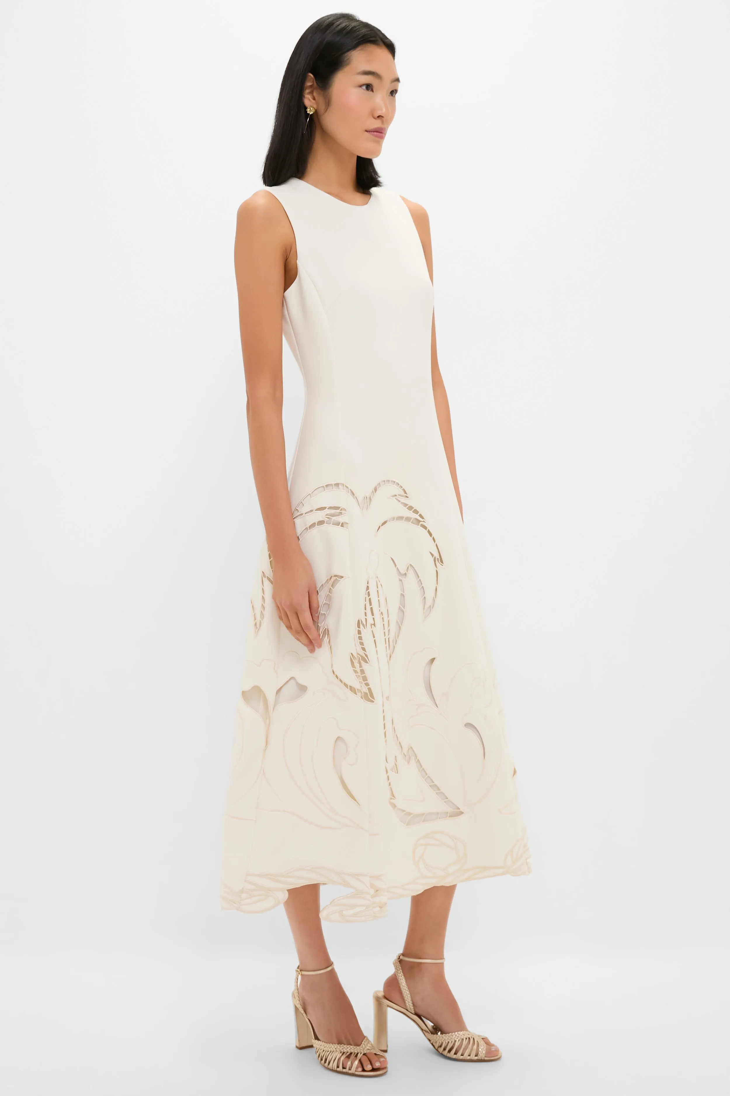 Vanilla Cleo Applique Sleeveless Midi Dress sold by Tuckernuck product image thumbnail 3