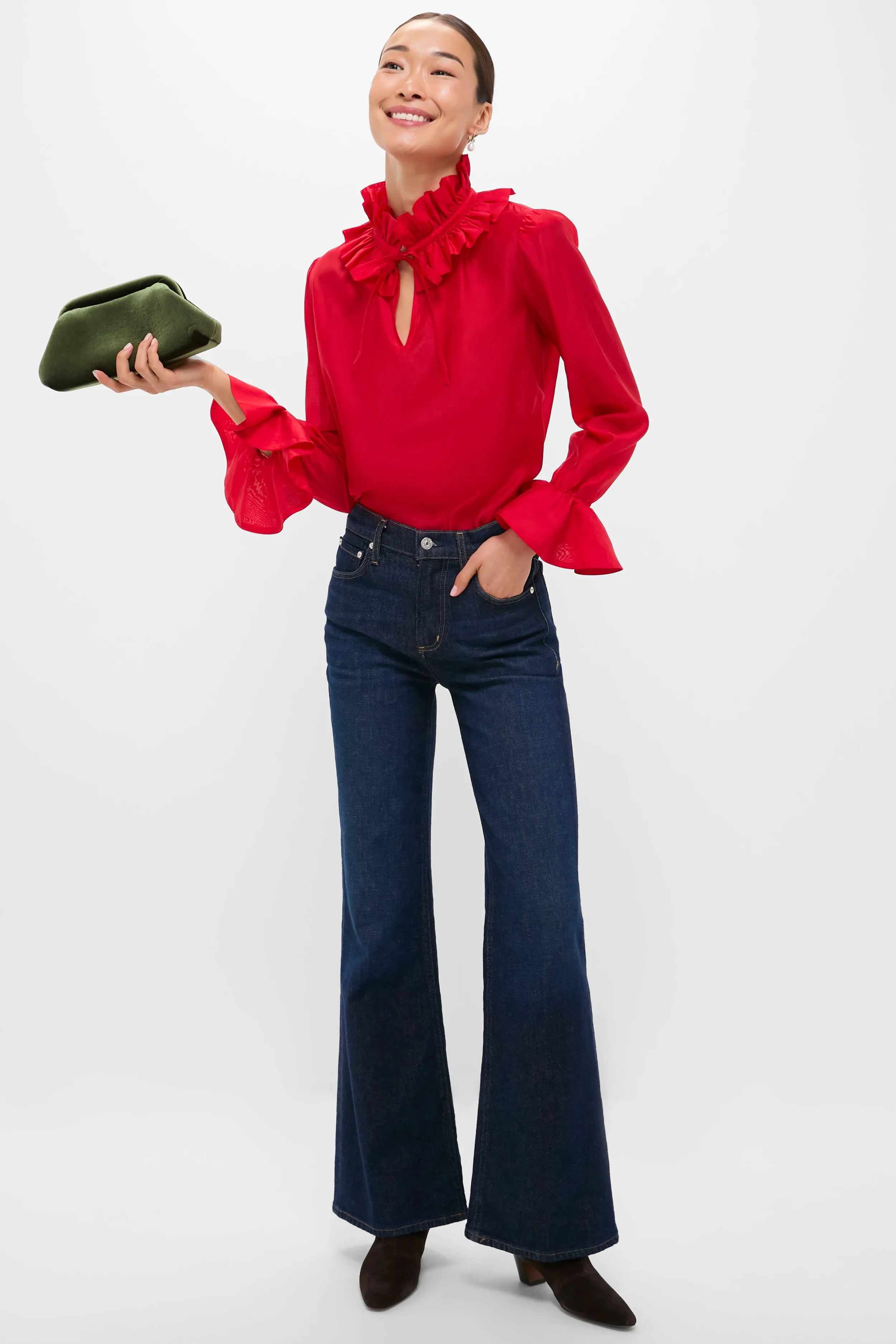 Red Organza Bouvier Blouse sold by Tuckernuck product image thumbnail 2