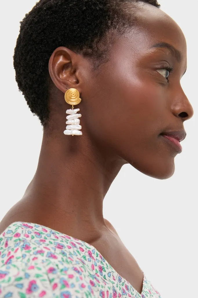 Gold and Pearl Alicia Earrings sold by Tuckernuck product image thumbnail 2