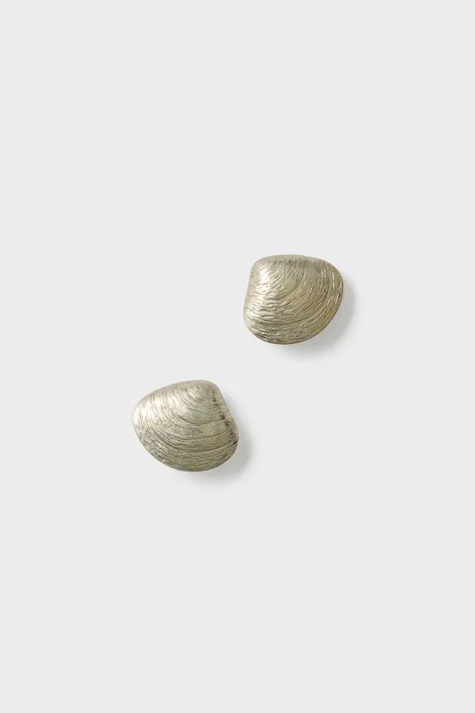 Antique Silver Clam Shell Earrings sold by Tuckernuck