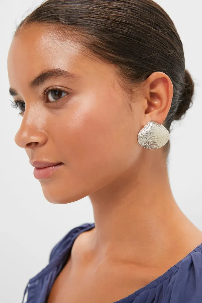 Antique Silver Clam Shell Earrings sold by Tuckernuck product image thumbnail 2