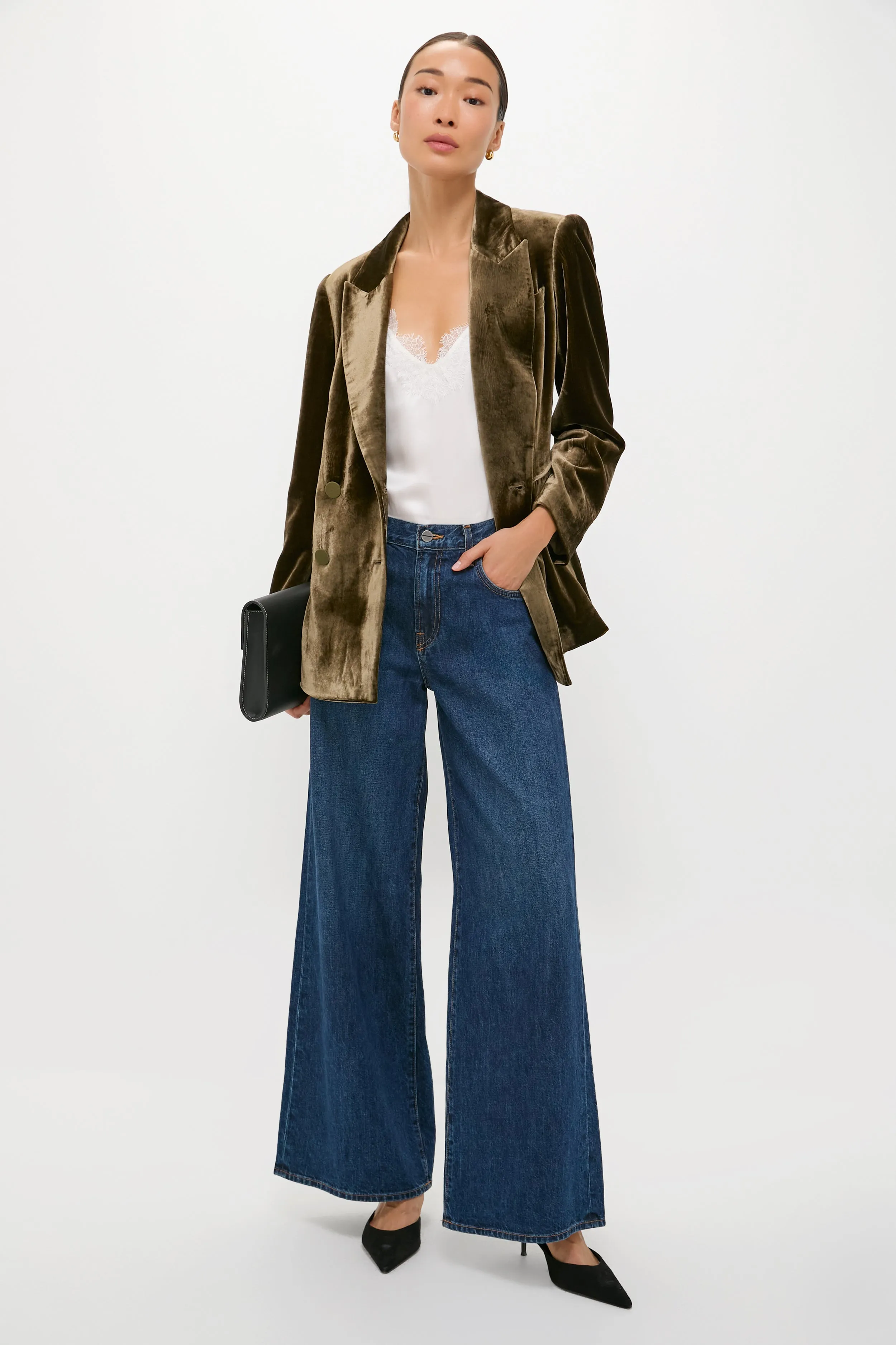 Olive Velvet Diana Blazer sold by Tuckernuck product image thumbnail 5