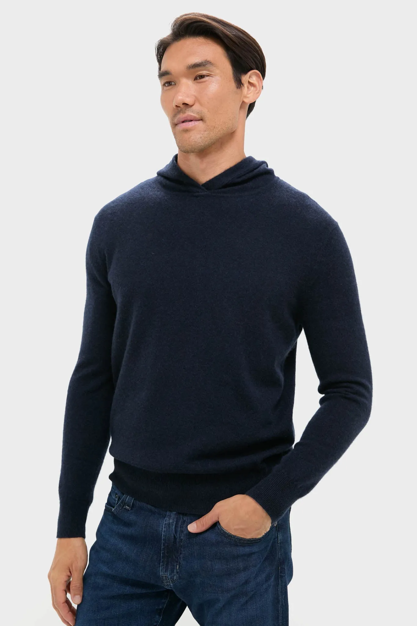Navy Cashmere Hoodie sold by Tuckernuck product image thumbnail 3