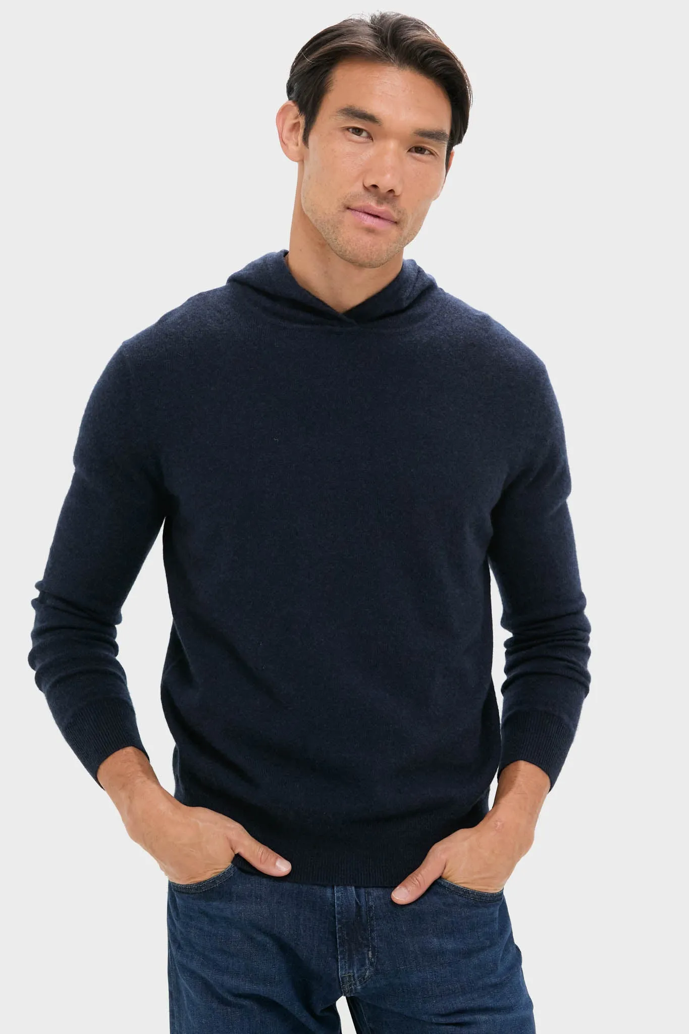 Navy Cashmere Hoodie sold by Tuckernuck