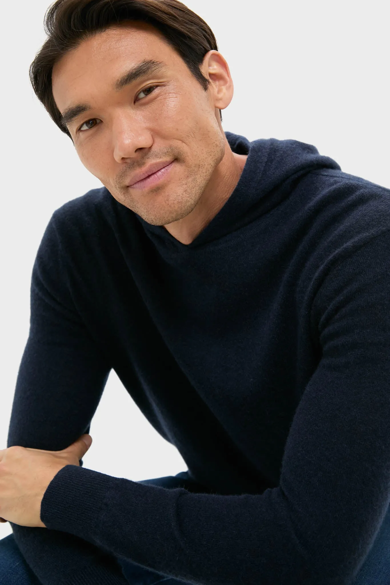 Navy Cashmere Hoodie sold by Tuckernuck product image thumbnail 5